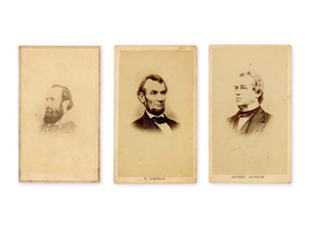 (3) Lincoln, Johnson & Jackson CDV Portraits