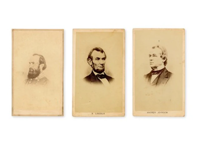 (3) Lincoln, Johnson & Jackson CDV Portraits