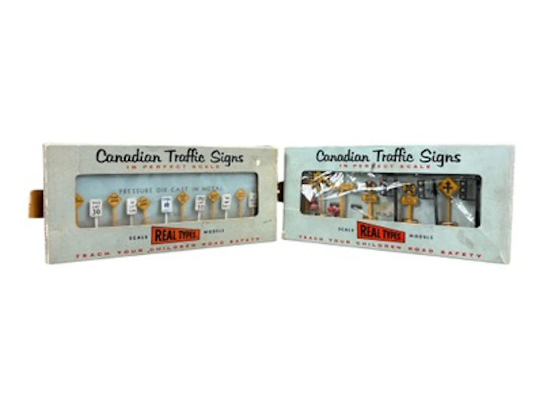 2 Scarce Boxed Hubley Real Types Canada Sign Sets