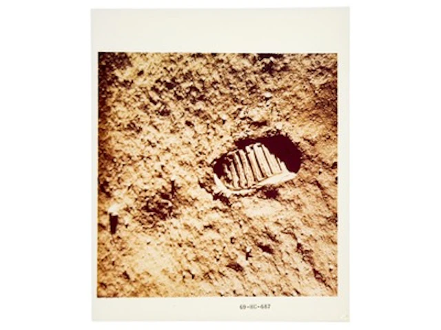 Apollo 11 First Footprint NASA Transparency