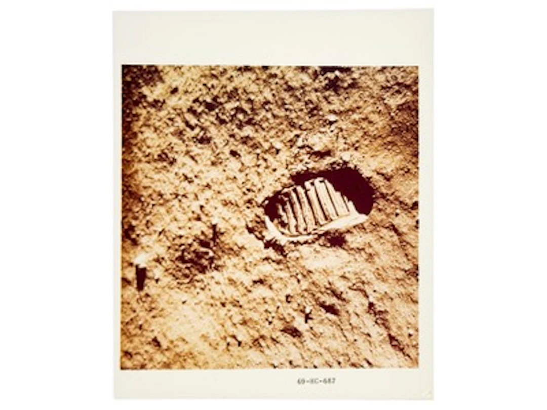 Apollo 11 First Footprint NASA Transparency