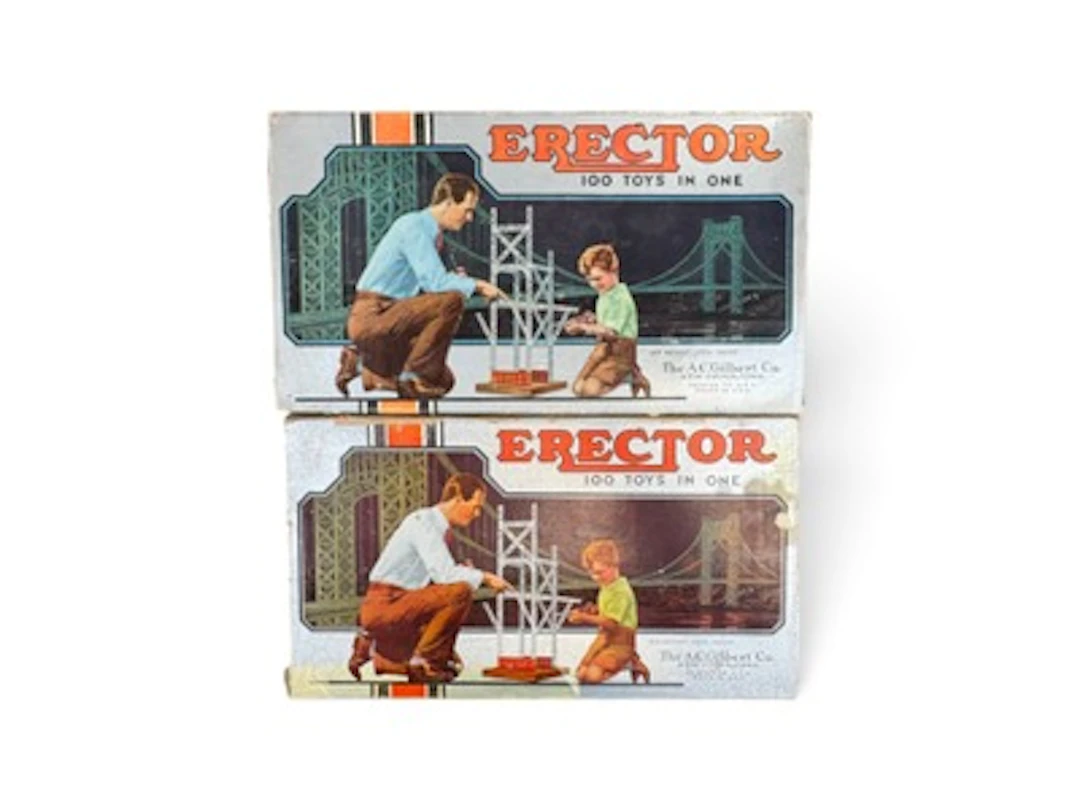 (2) A.C. Gilbert Erector Sets, No. 4-1/2 & 6-1/2