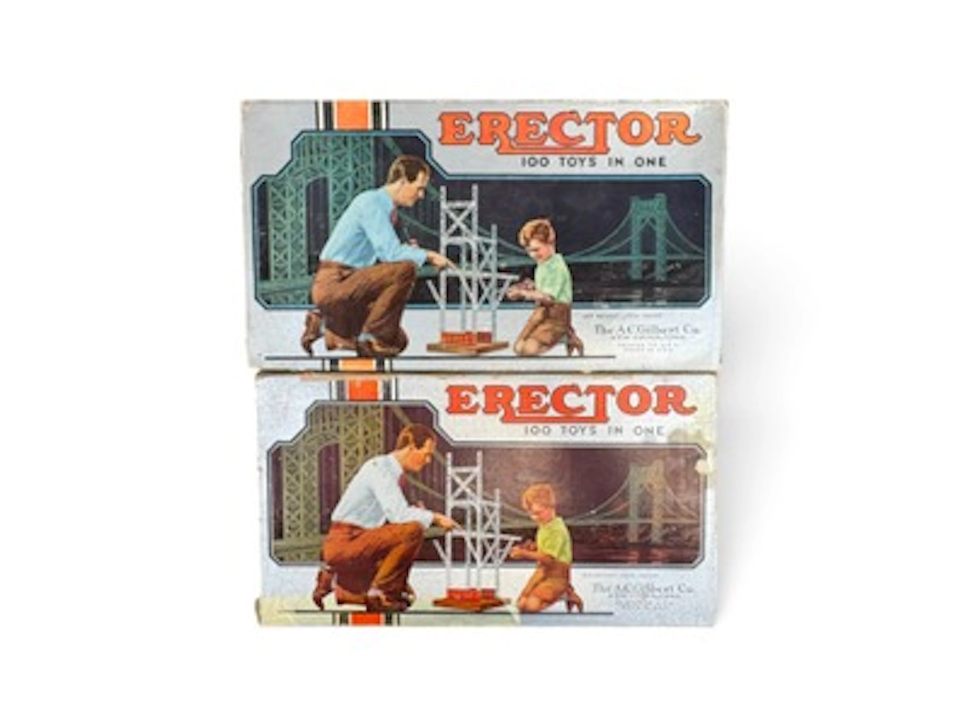 (2) A.C. Gilbert Erector Sets, No. 4-1/2 & 6-1/2