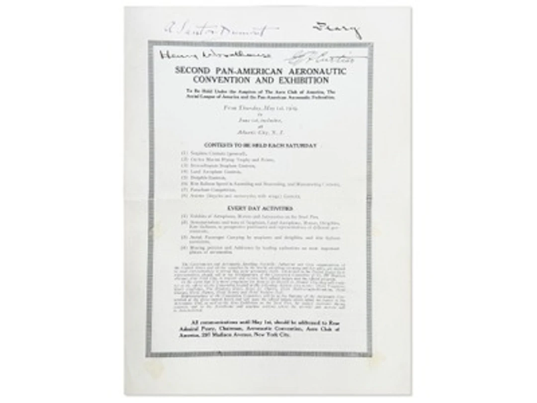 1919 Pan American Aeronautic Signed Program