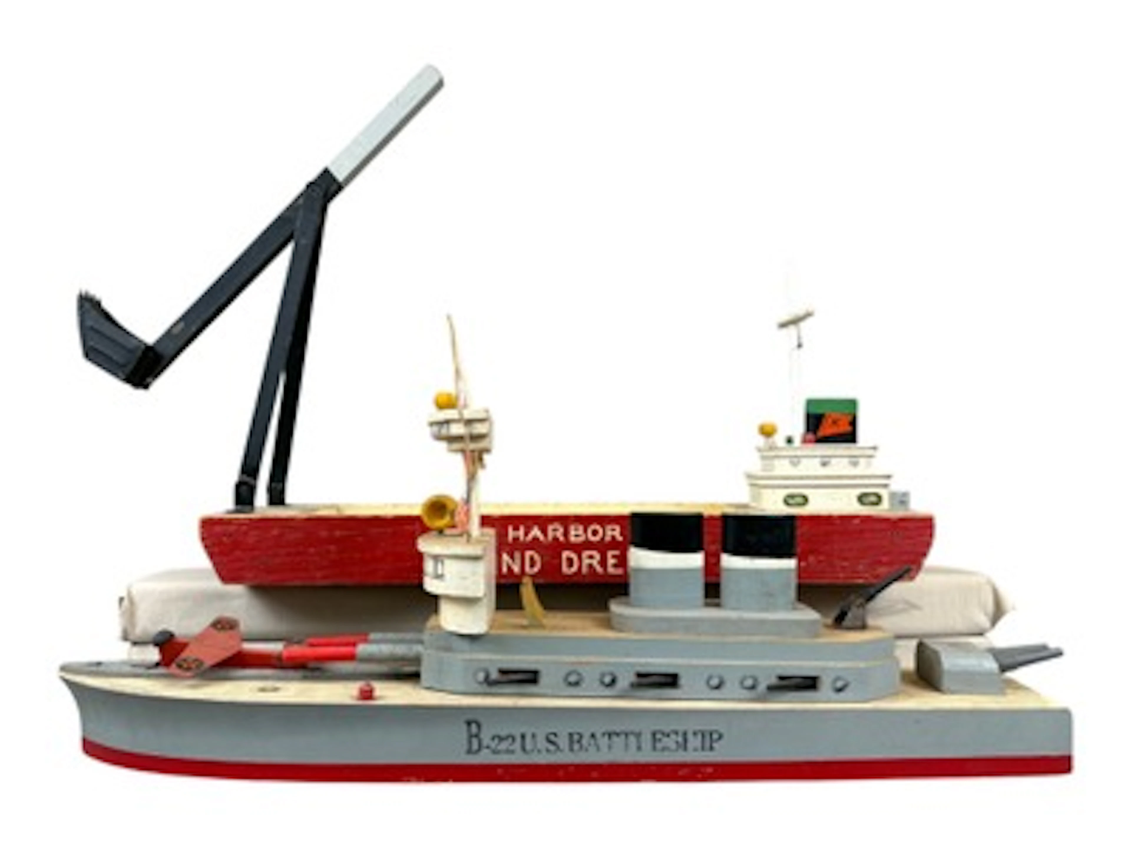 2 Unusual Keystone Wooden Ships