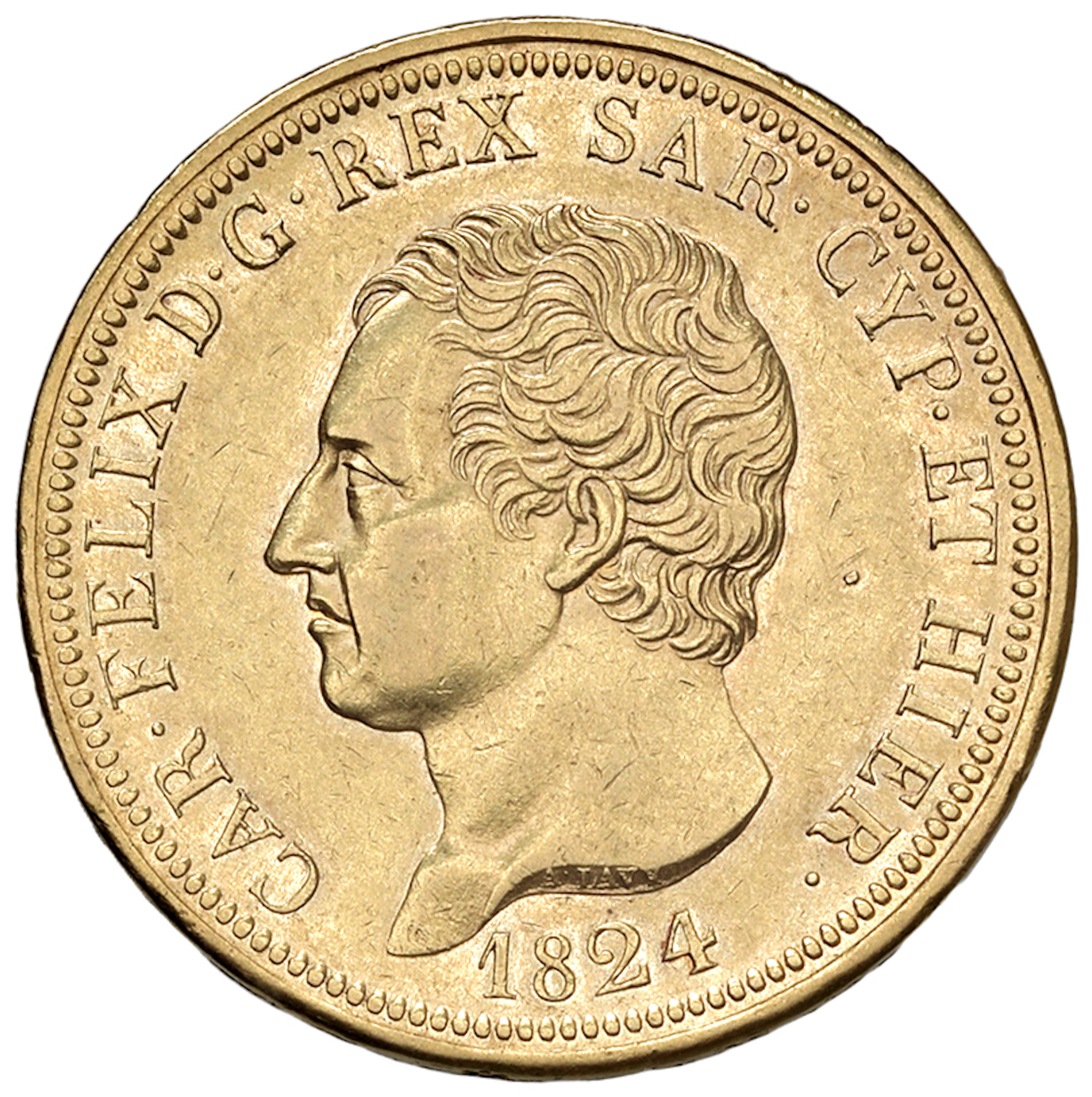 SAVOIA - Regno di Sardegna - Carlo Felice (1821-1831) 80 Lire 1824