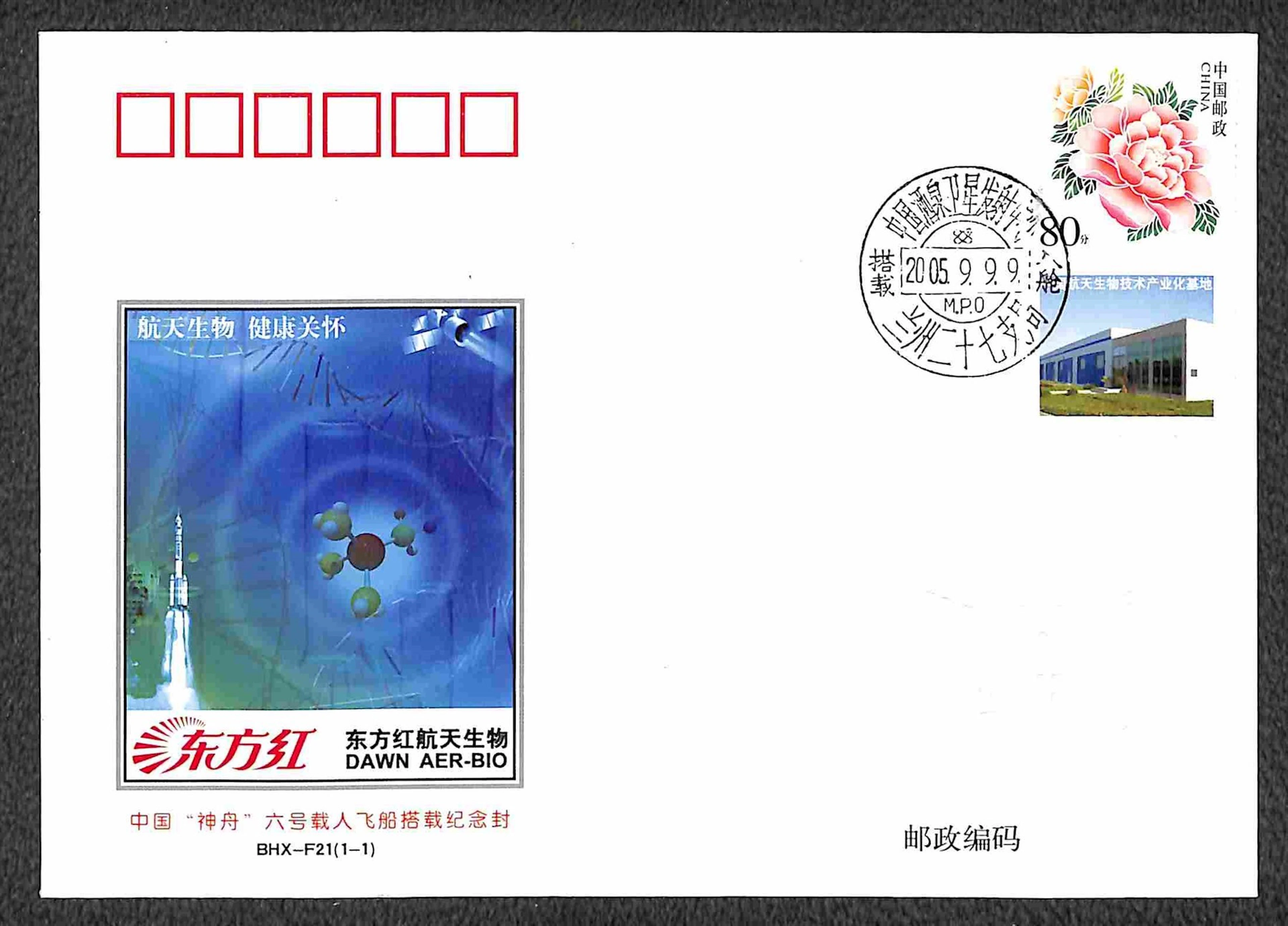 Europa e Oltremare - Cina - 2005 Shenzhou-6 - cosmogramma ufficiale