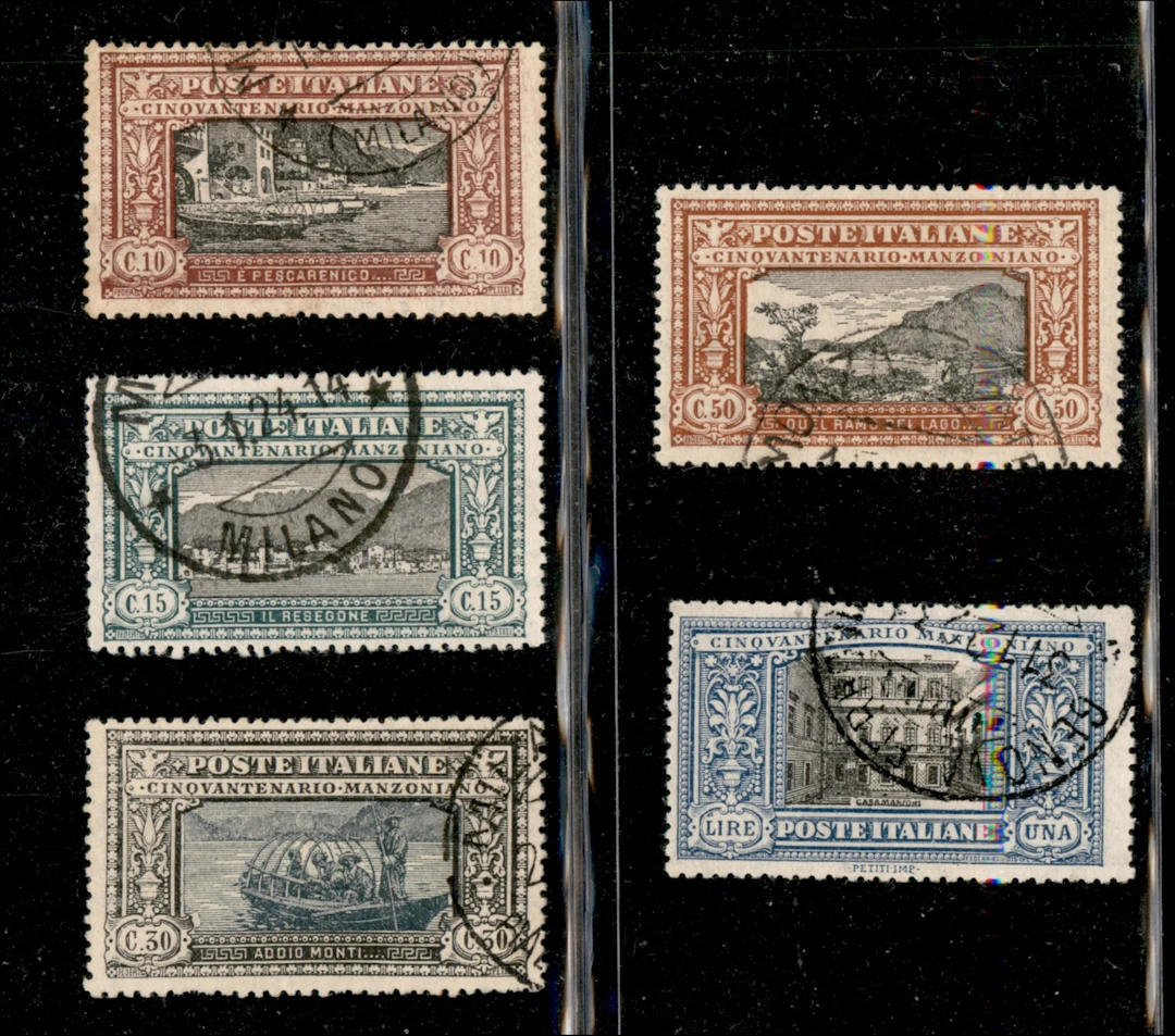Regno - Vittorio Emanuele III - 1923 Manzoni (151/155) - 'serietta'
