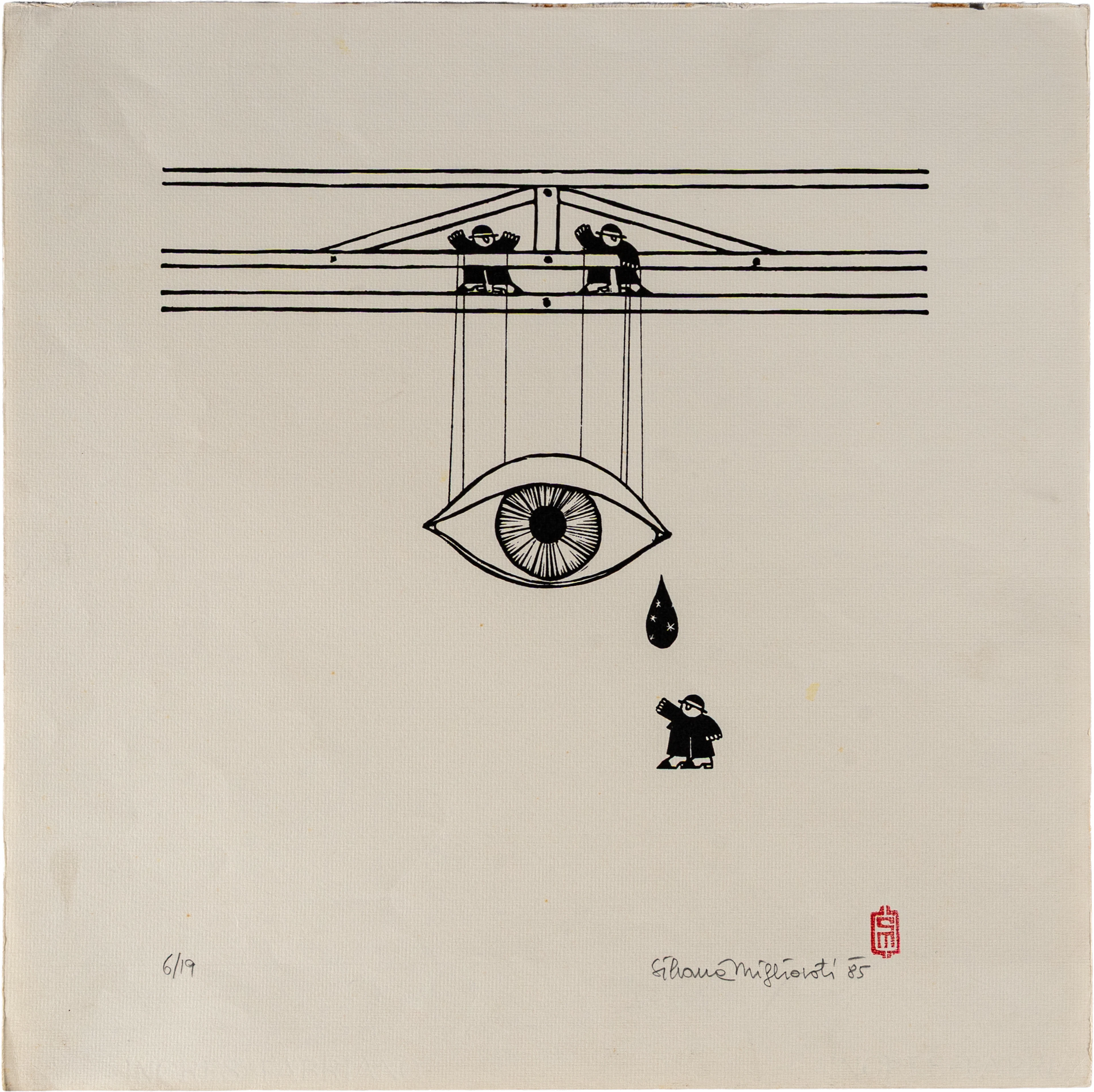 MIGLIORATI SILVANA Senza titolo 1985 Serigrafia; es. 6/19 40 x 40