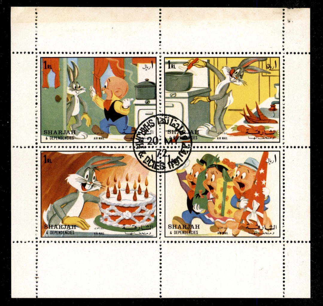 Europa e Oltremare - Sharjah - 1972 I quattro foglietti di Posta Aerea