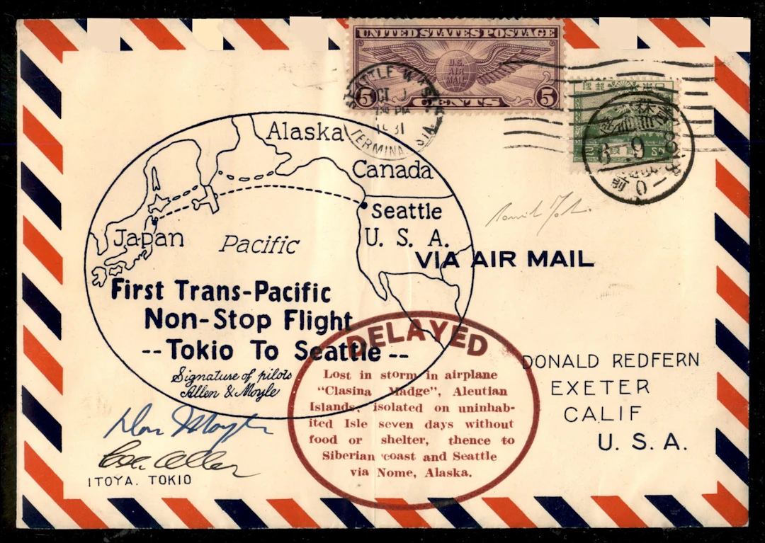 Europa e Oltremare - Stati Uniti D'america - Primo Volo Trans-Pacifico