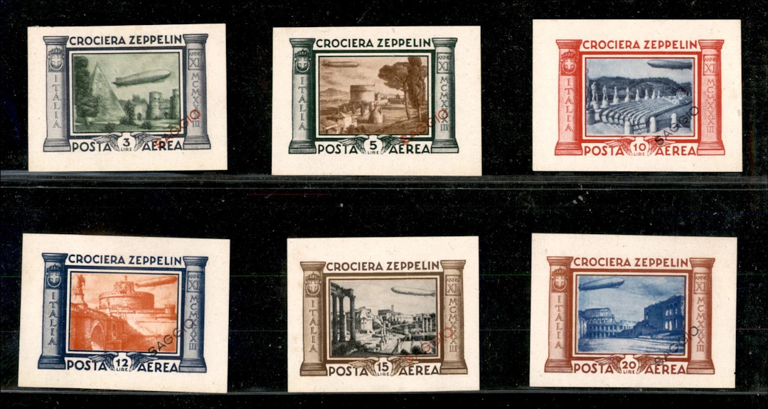 Regno - Posta Aerea - 1933 - Saggi fotografici della serie Crociera