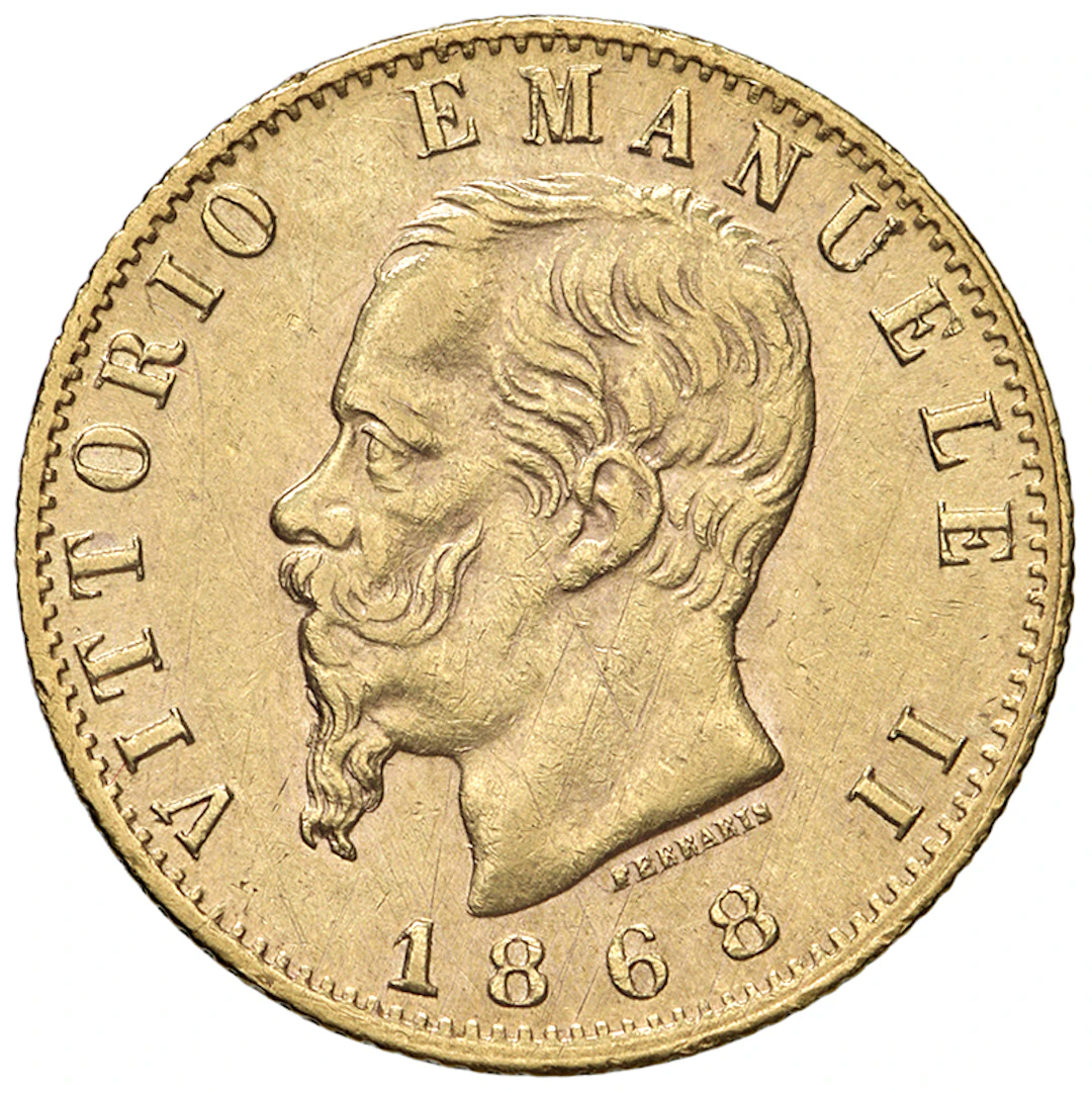 SAVOIA - Regno d'Italia - Vittorio Emanuele II, 1861 - 1878 20 Lire