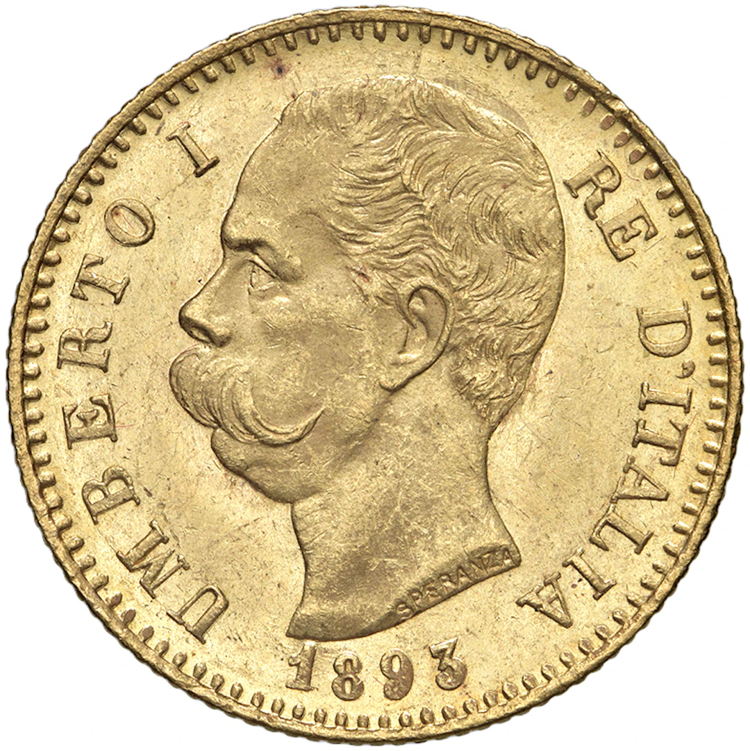 SAVOIA - Regno d'Italia - Umberto I, 1878 - 1900 20 Lire Stemma -
