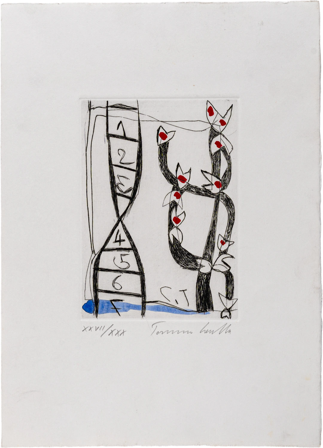 TOMMASO CASCELLA (1951) Senza titolo Acquaforte e acquatinta; es.