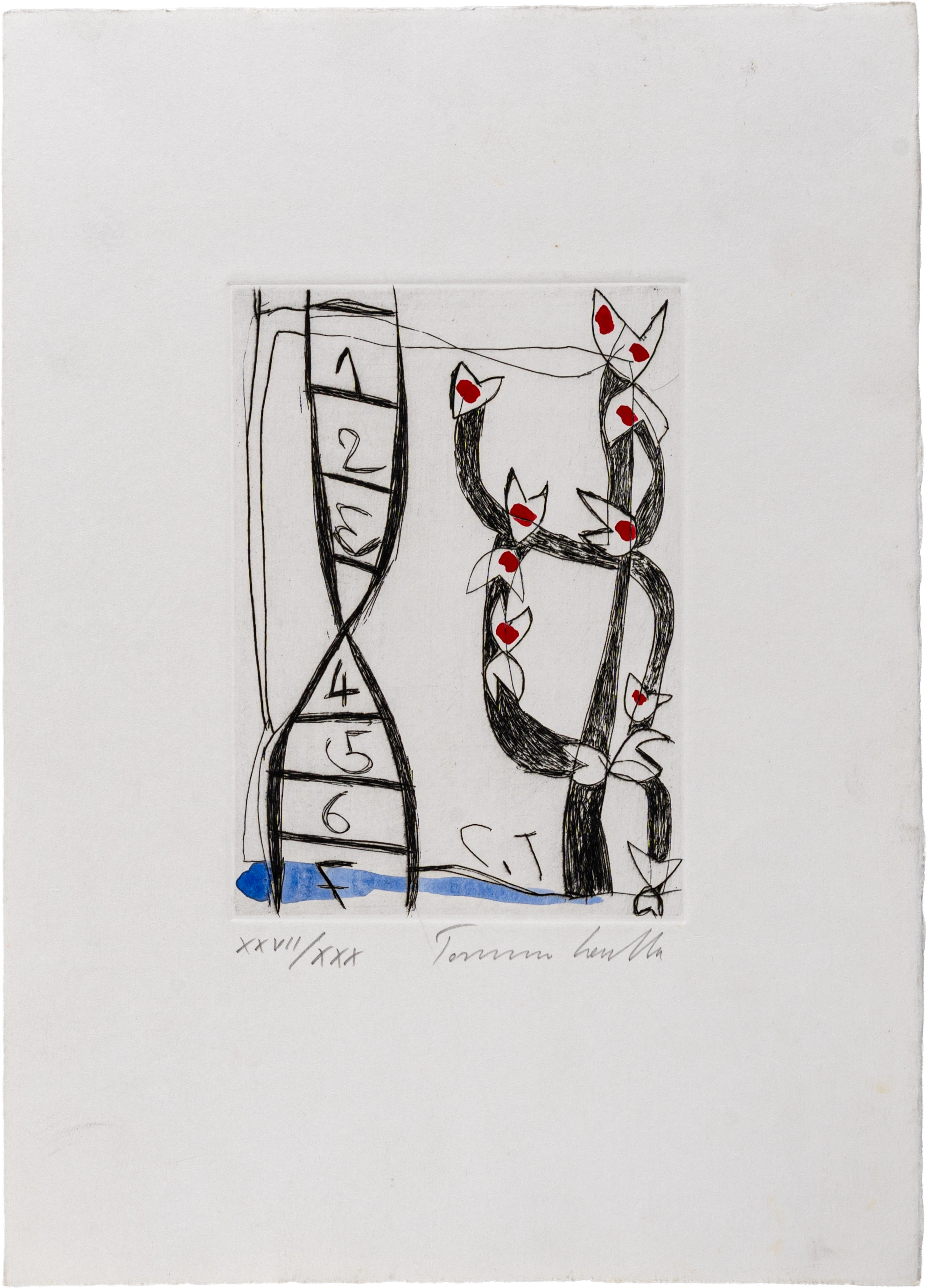TOMMASO CASCELLA (1951) Senza titolo Acquaforte e acquatinta; es.