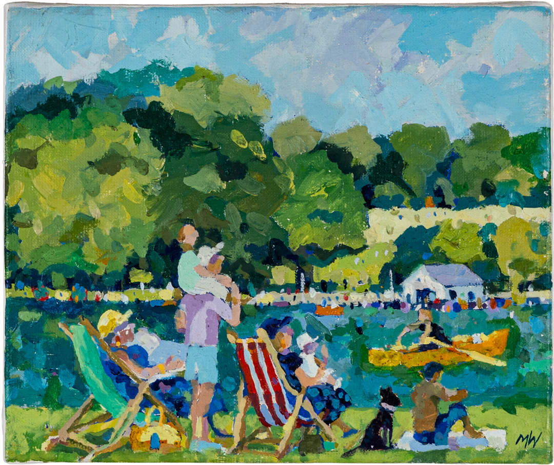 MICHAEL WARREN (1930 - 1975) Sunbathing - The Serpentine, Hyde Park