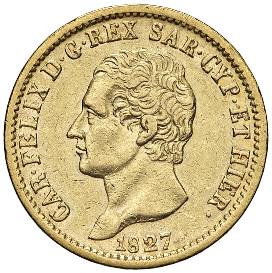 SAVOIA - Regno di Sardegna - Carlo Felice, 1821 - 1831 20 Lire Stemma