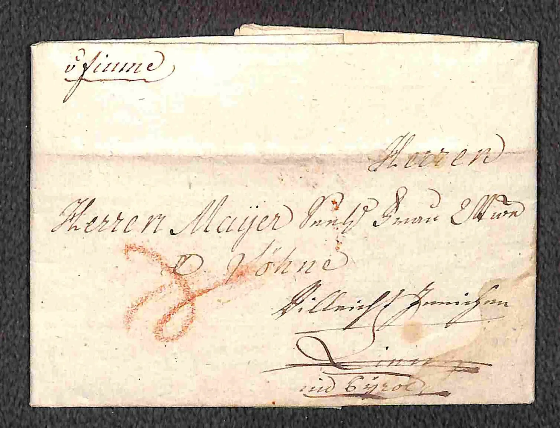 Prefilateliche - Italia - Periodo Napoleonico Lettera completa di