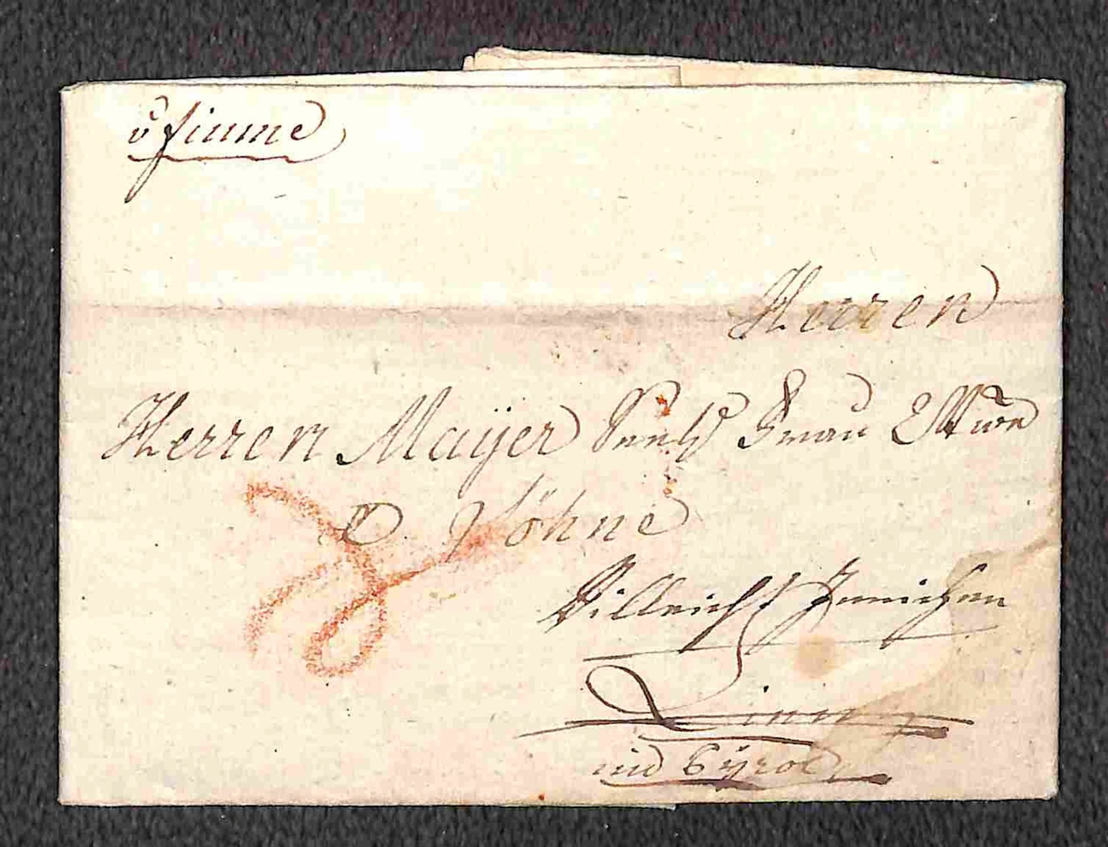 Prefilateliche - Italia - Periodo Napoleonico Lettera completa di