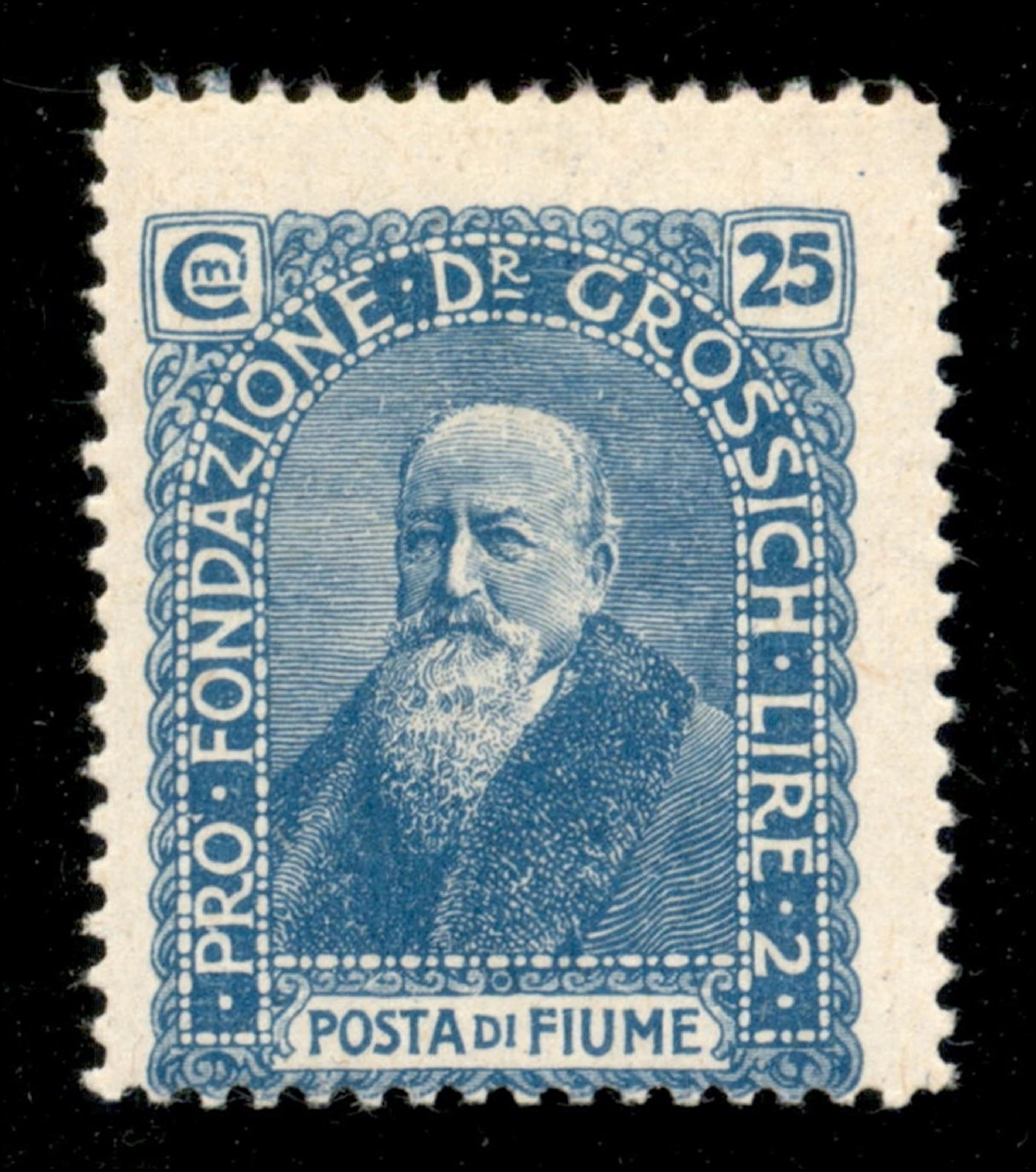 Occupazioni I guerra mondiale - 1919 5 cent Grossich (74c - celeste
