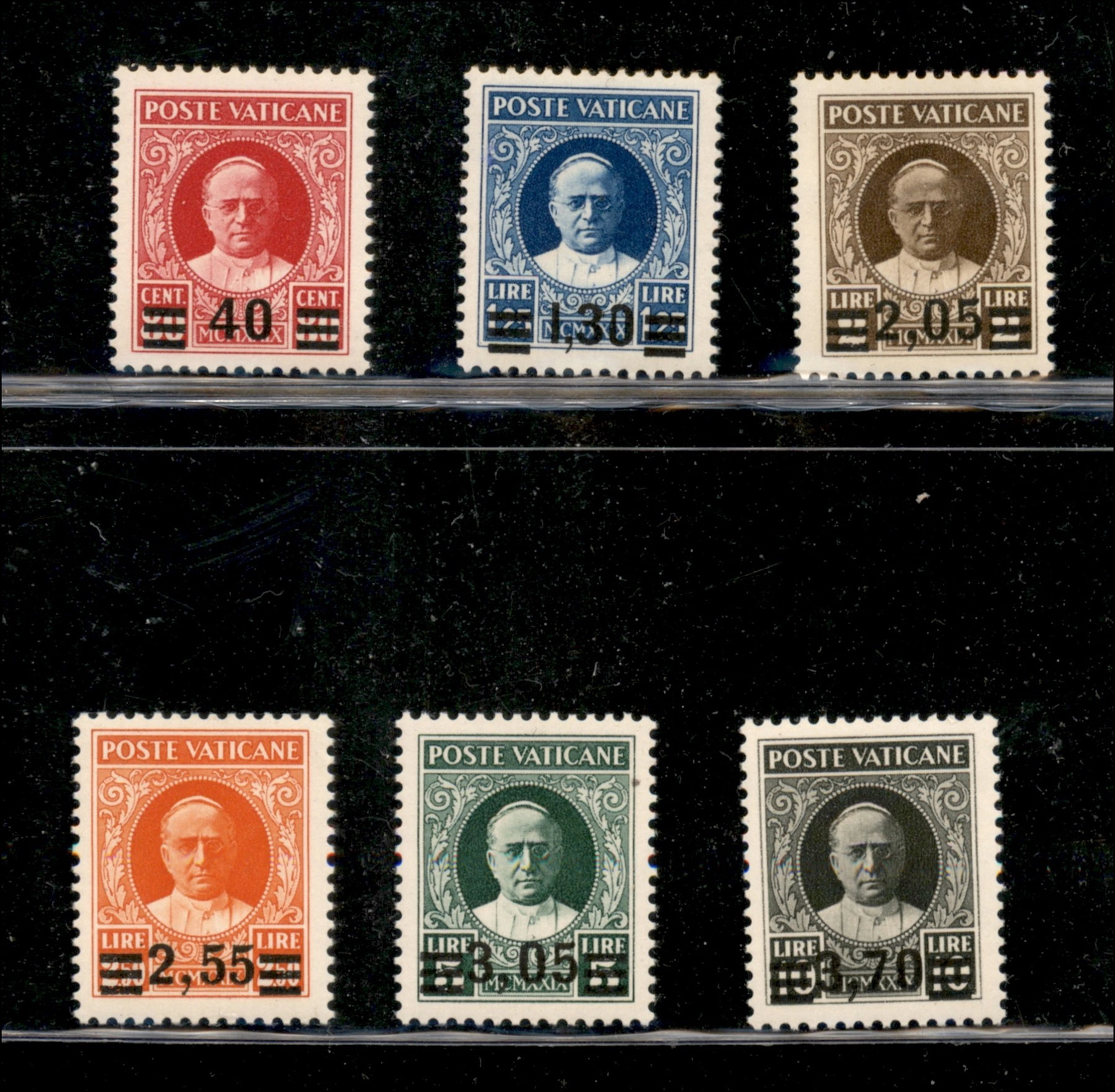 Vaticano - Pio XI - 1934/1937 Provvisoria (35/40) - serie completa