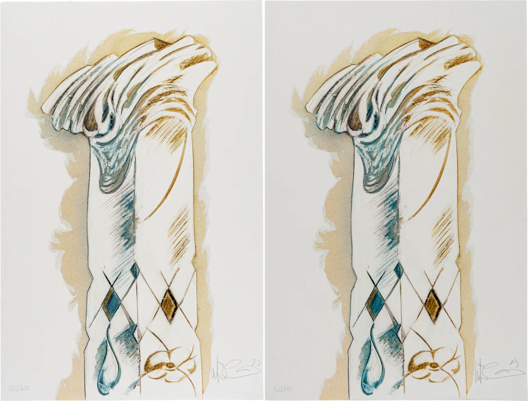 ELISABETTA GOGGI Due litografie Senza titolo Litografia; es. 60/120
