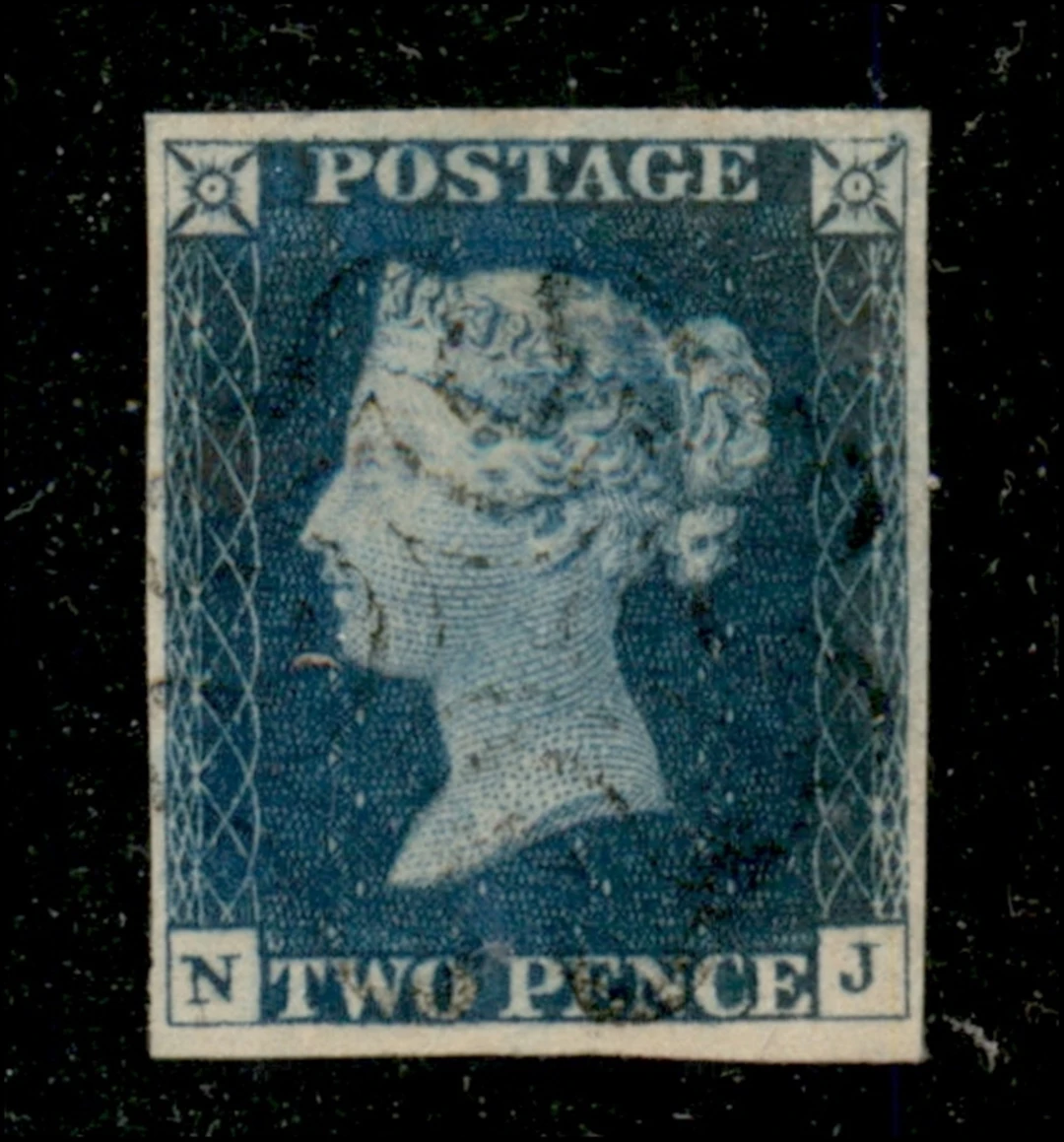 Europa e Oltremare - Gran Bretagna - 1840 Esemplare del 2 pence azzurro