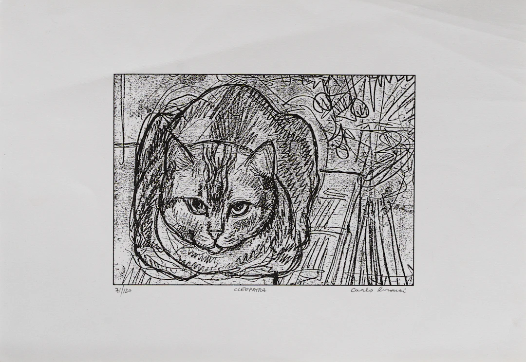 CARLO BRACCI (1935 - 2003) Cleopatra Litografia; es. 71/120 35 x 50