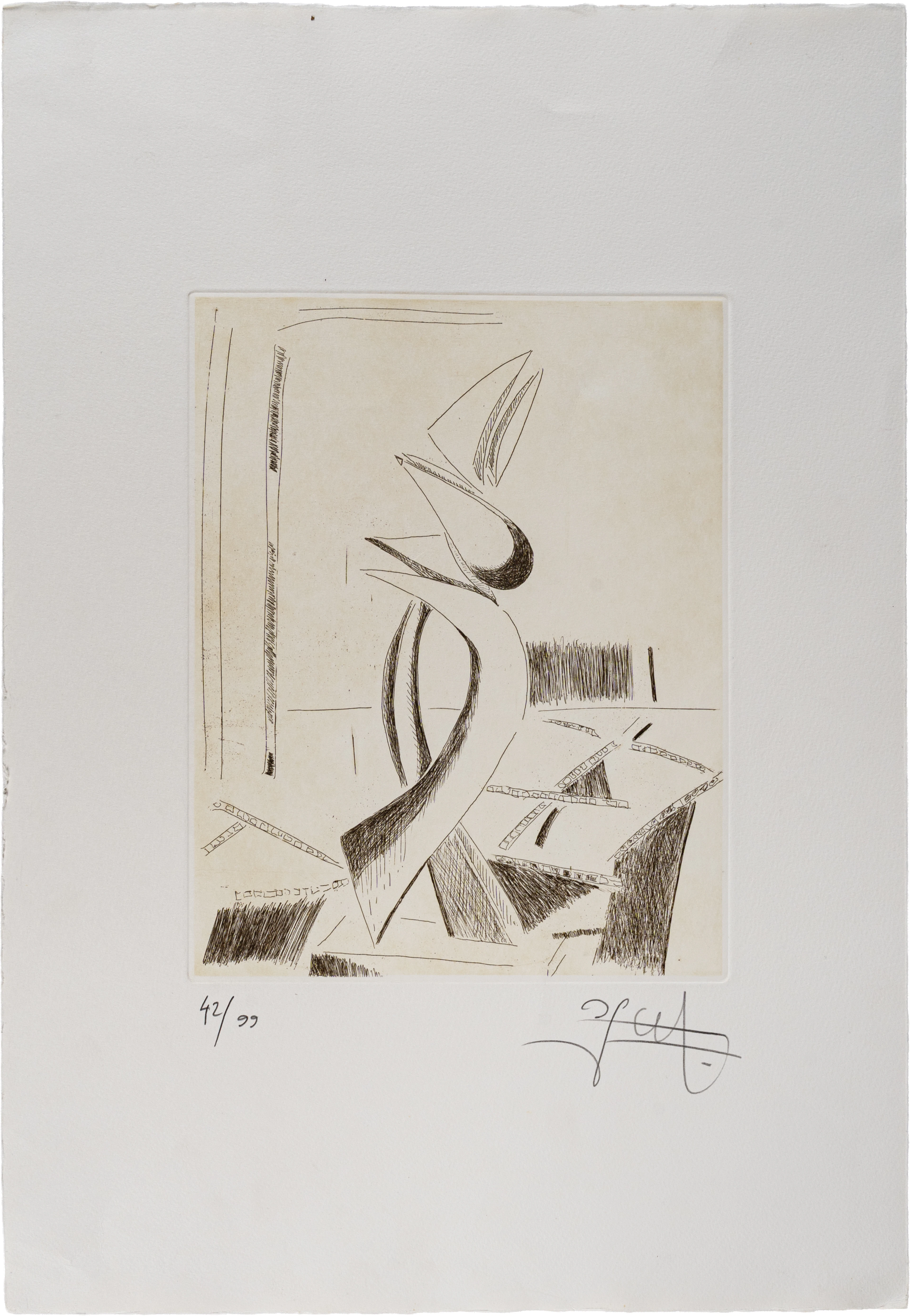 PABLO ATCHUGARRY (1954) Senza titolo Acquaforte; es. 42/99 26,5 x