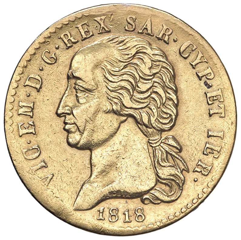SAVOIA - Regno di Sardegna - Vittorio Emanuele I (1802-1821) 20 Lire