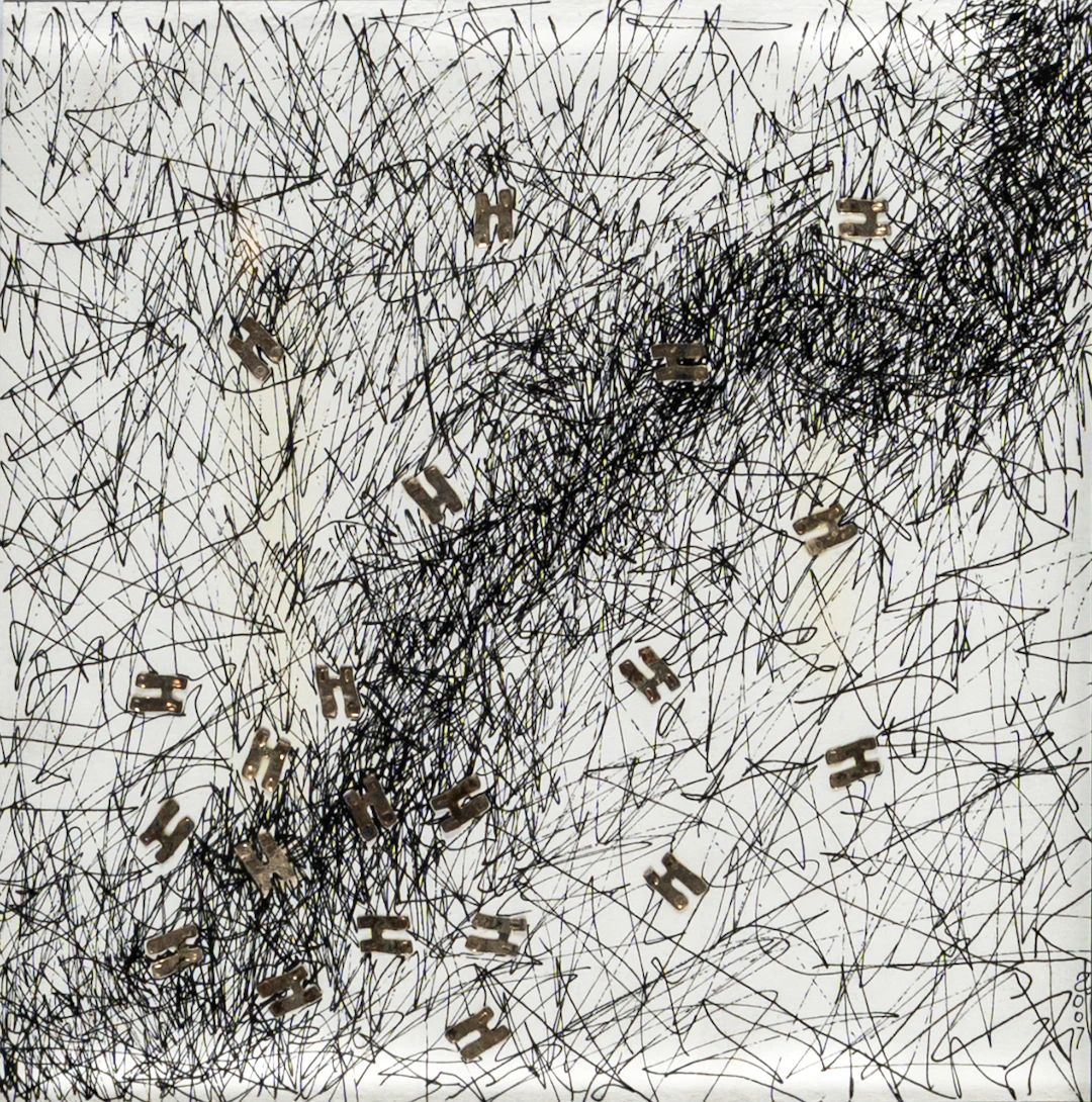 GIORGIO GATTO Senza titolo 2007 Penna e applicazioni su carta 21 x