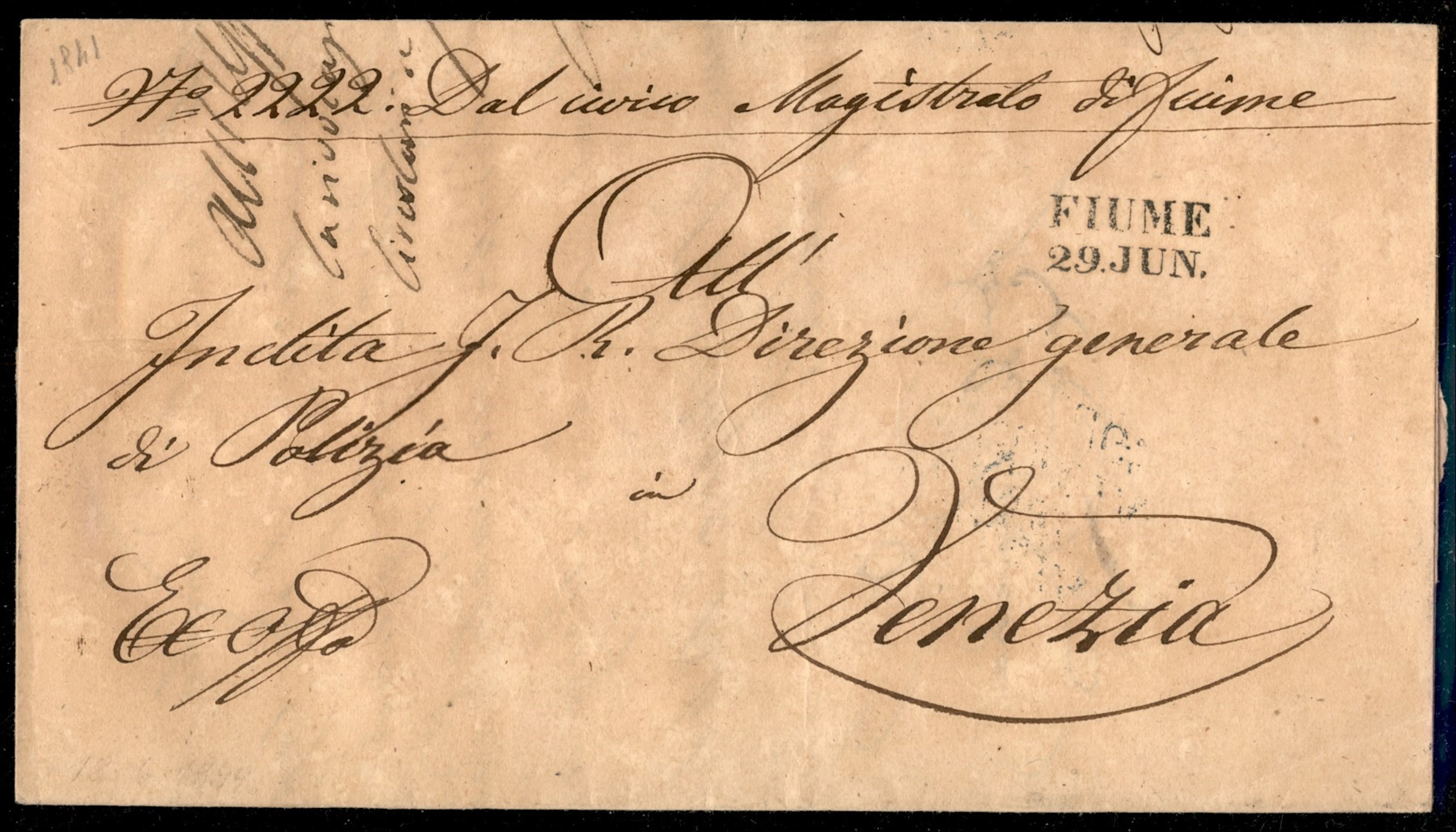 Prefilateliche - Italia - Periodo Austro Ungarico Lettera completa
