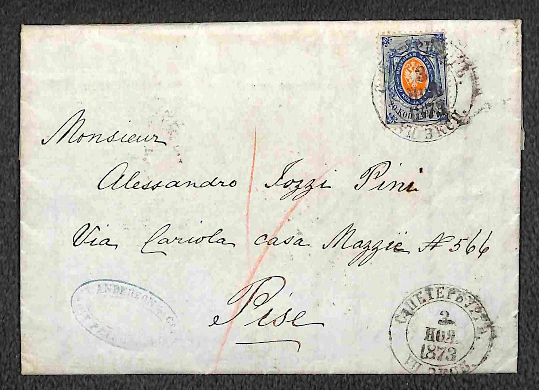 Europa e Oltremare - Russia - 1877/1881 Insieme di due lettere e una