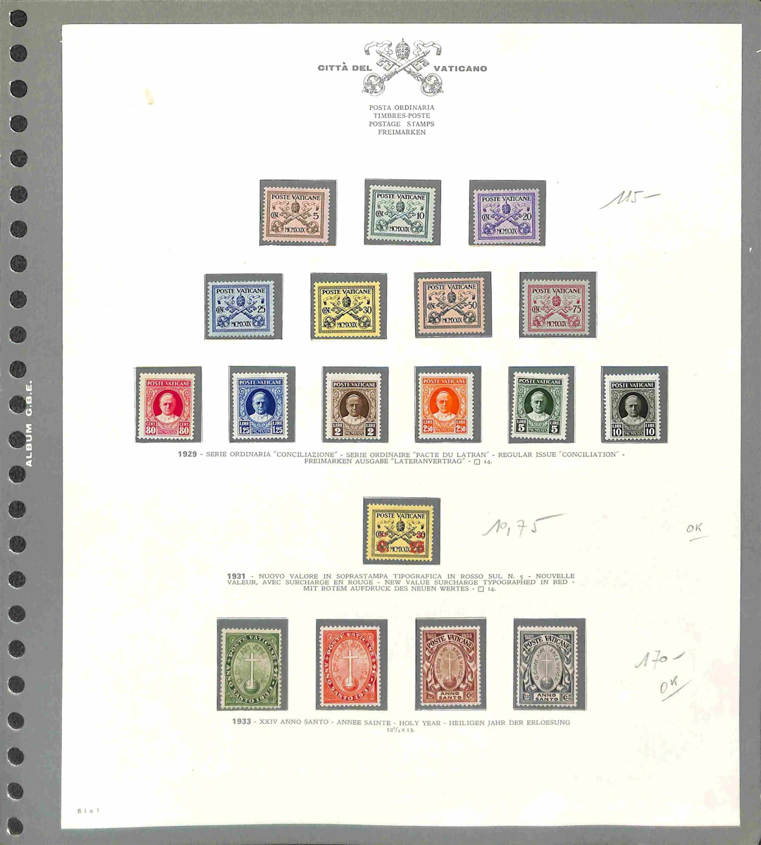 Lotti e Collezioni - Area Italiana - VATICANO - 1929/2004 Collezione