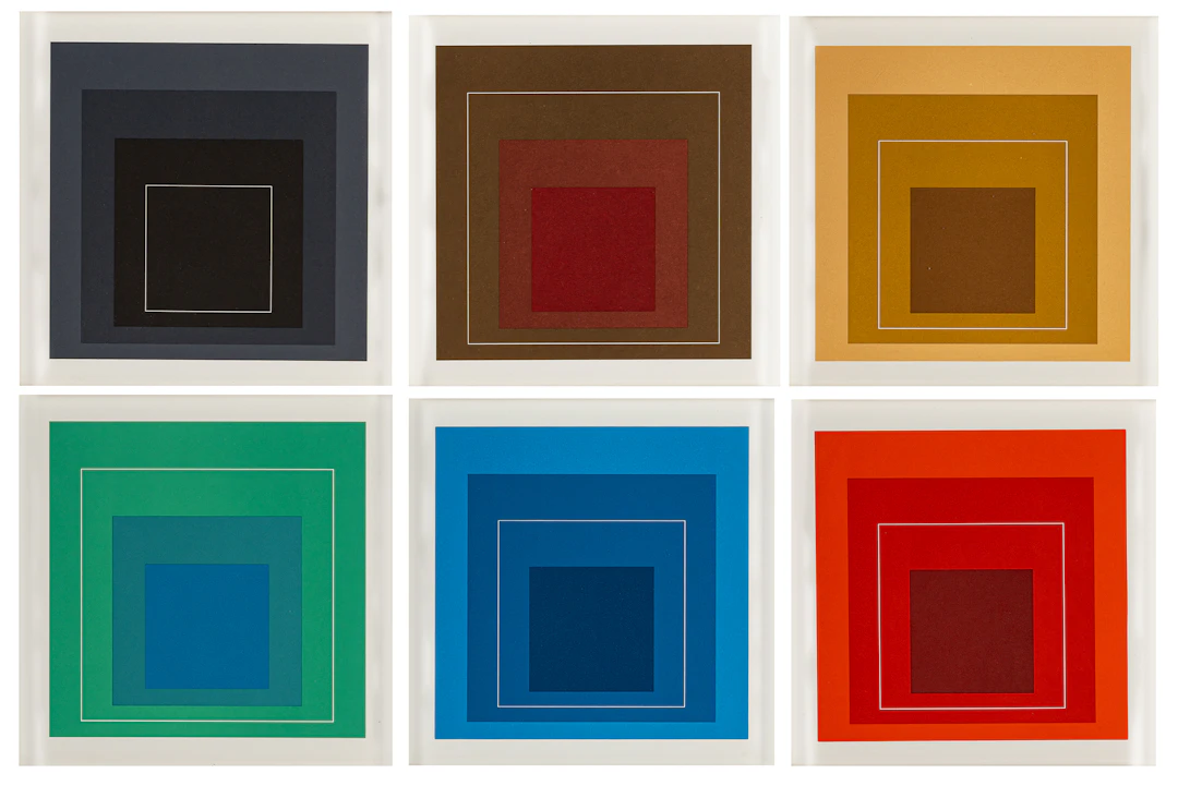 JOSEF ALBERS (1888 - 1976) White lines squares 1967 portfolio composto
