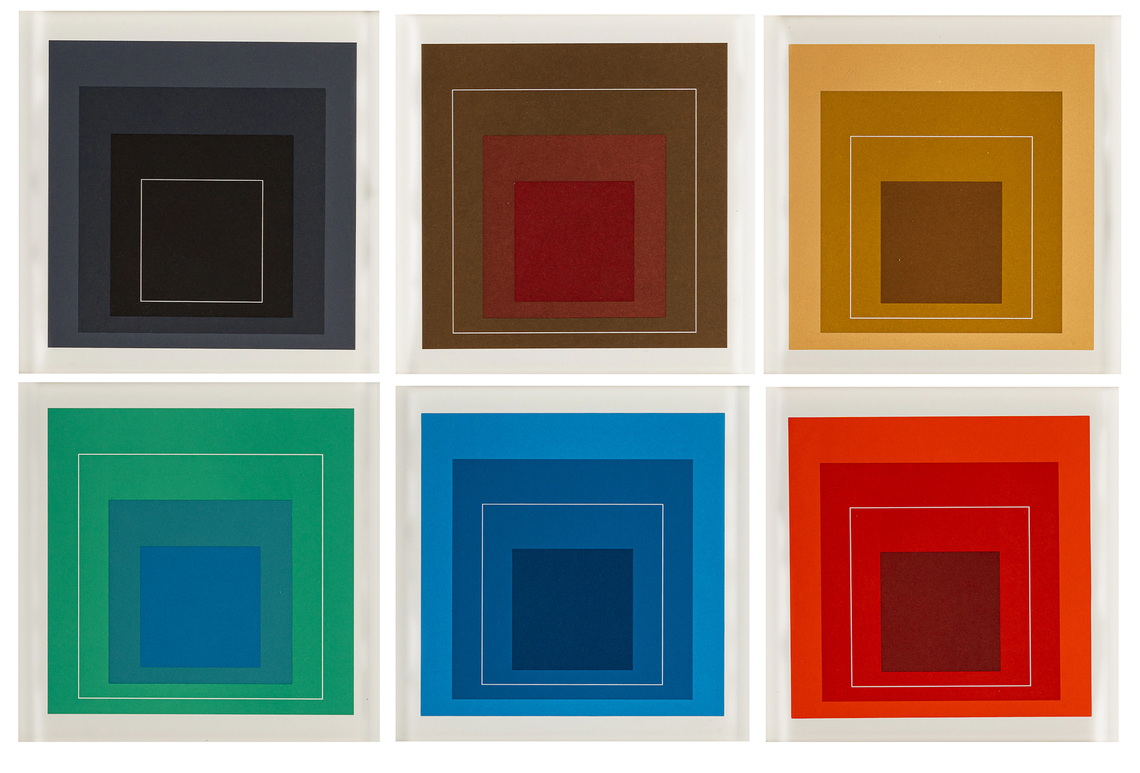JOSEF ALBERS (1888 - 1976) White lines squares 1967 portfolio composto