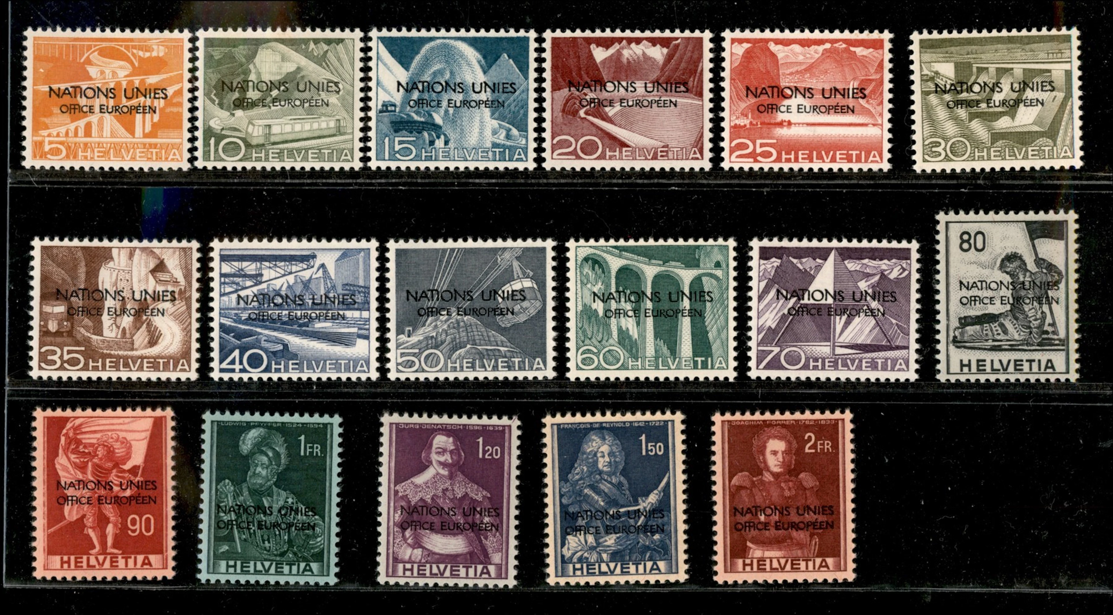Europa e Oltremare - Svizzera - 1950 - Francobolli per Servizi Soprastampati