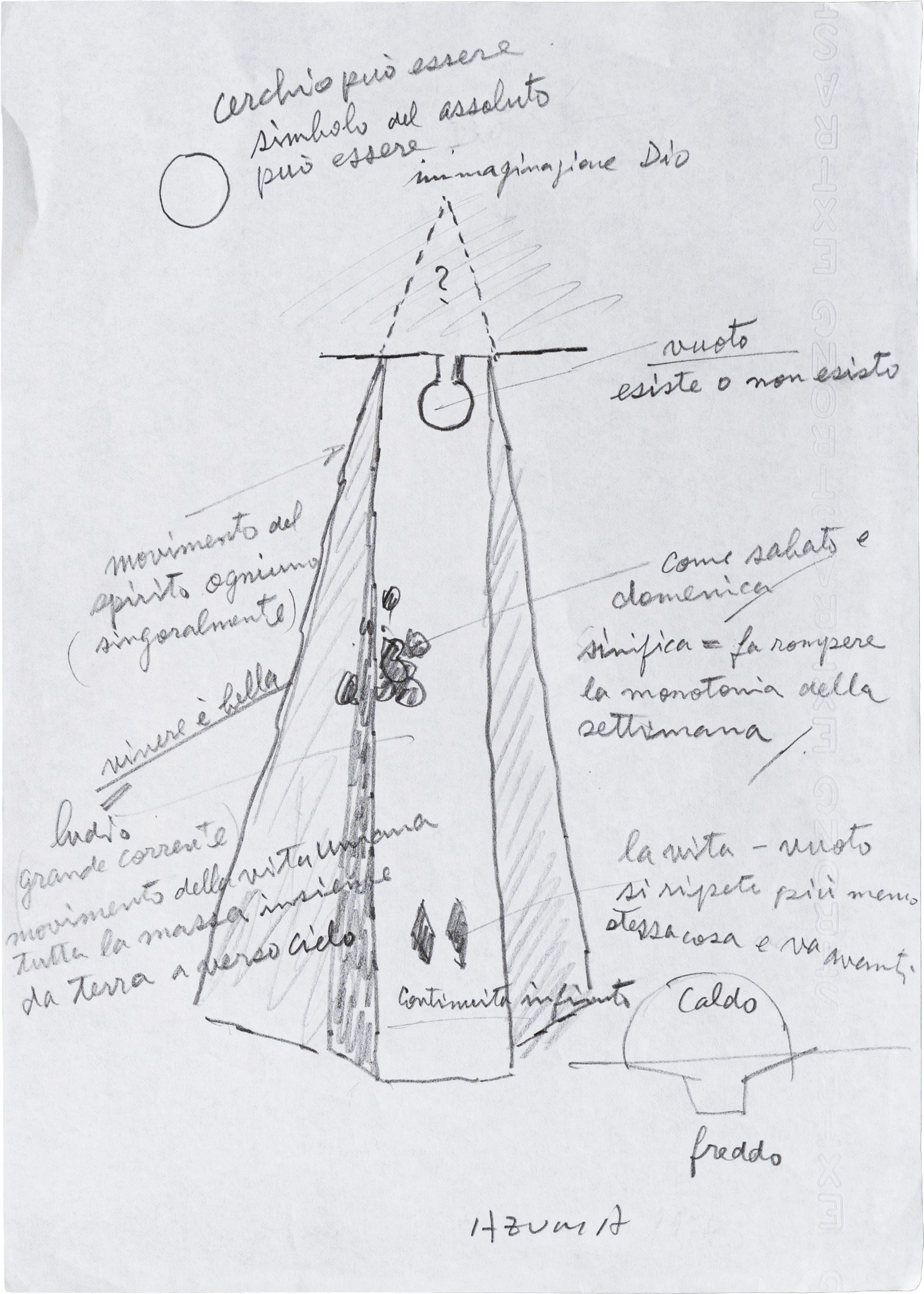 KENGIRO AZUMA (1926 - 2016) Coppia di disegni. Senza titolo A. Matita