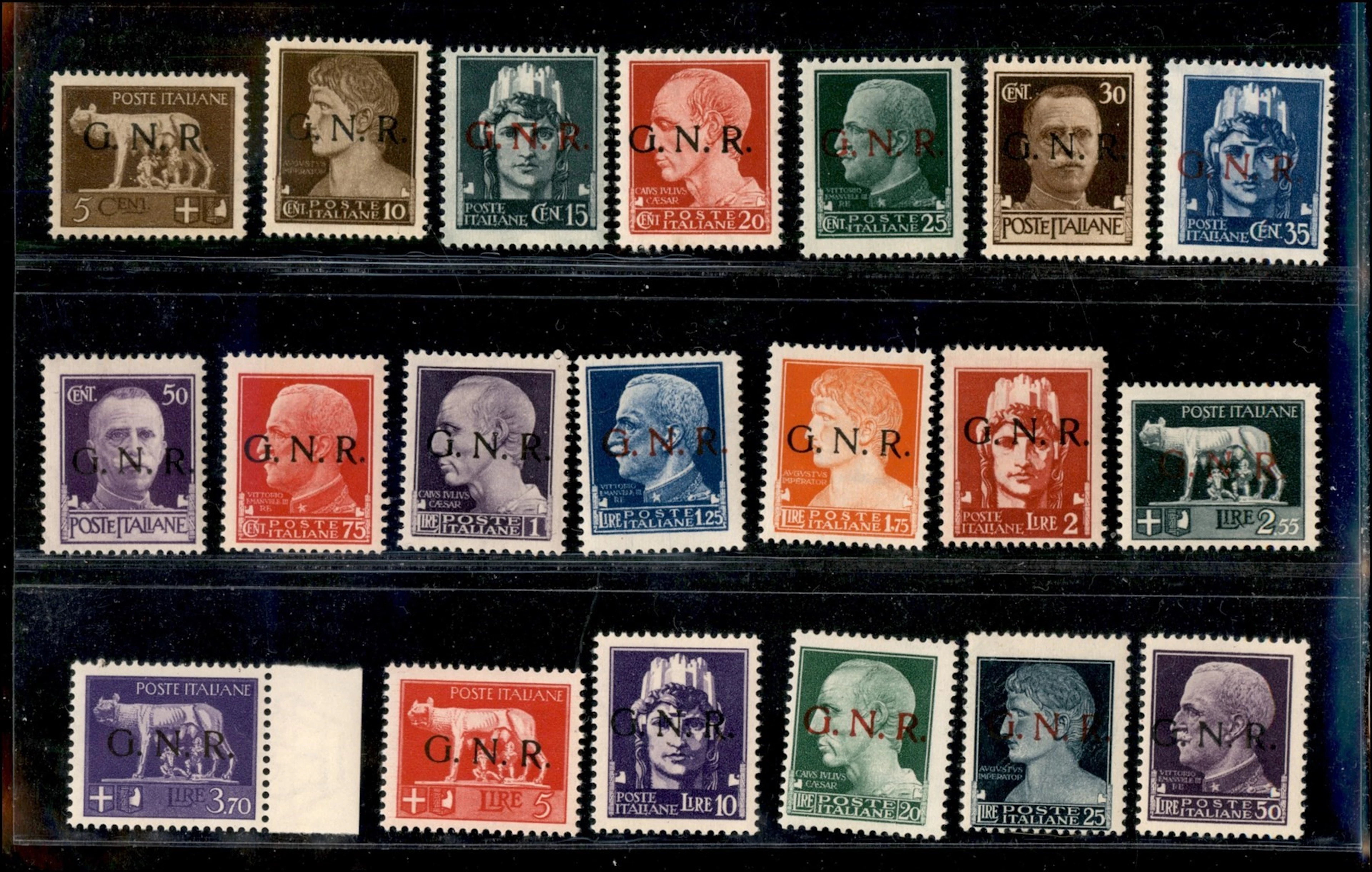 RSI - G.N.R. Verona - 1944 - Imperiale Emissione completa - 29 valori