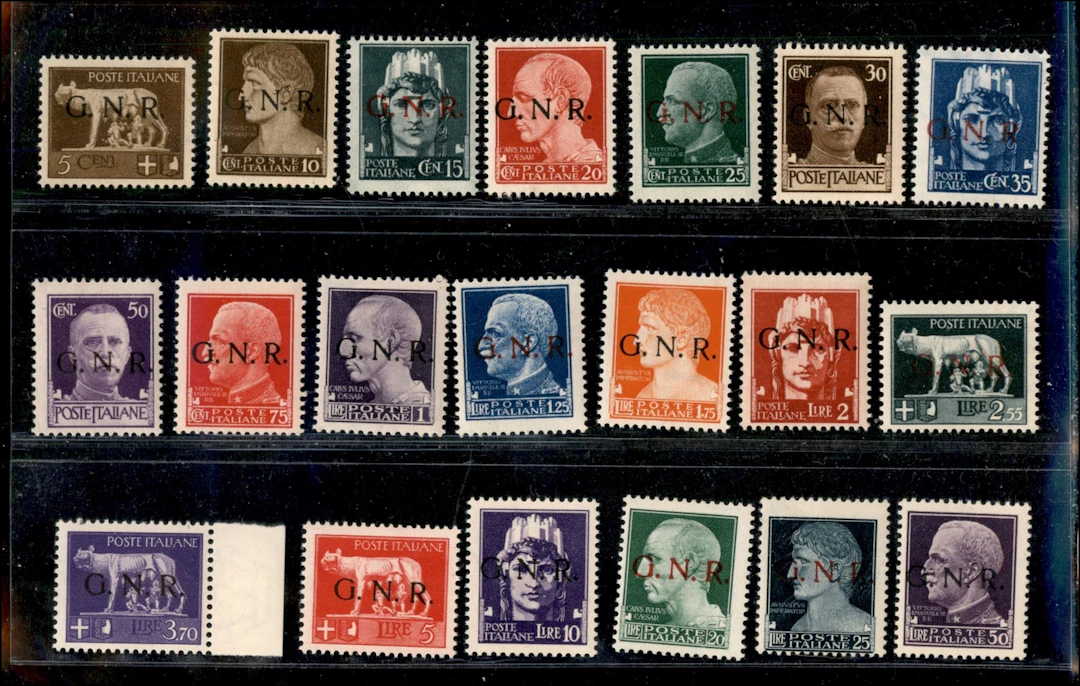 RSI - G.N.R. Verona - 1944 - Imperiale Emissione completa - 29 valori