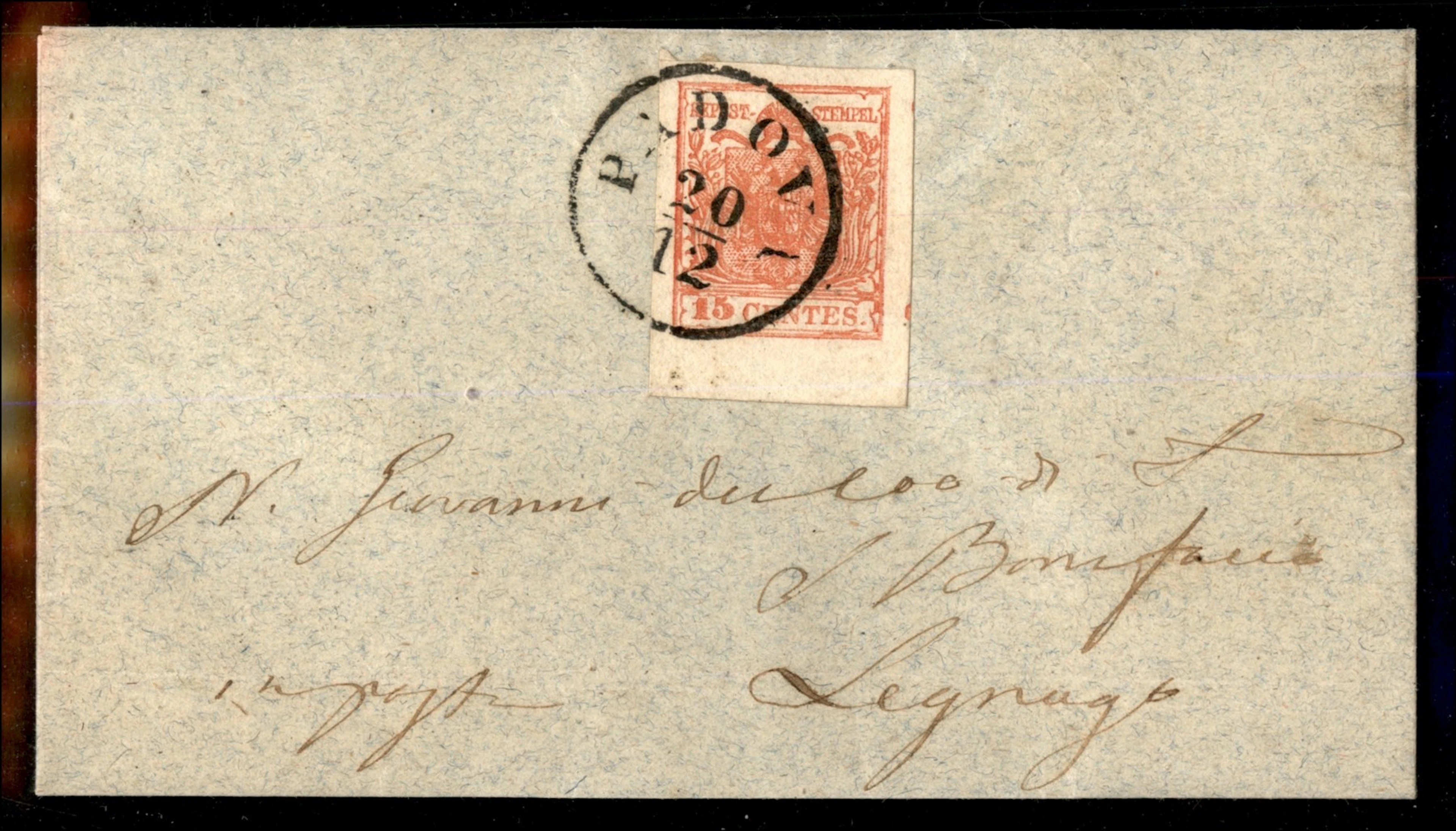 Antichi Stati Italiani - Lombardo Veneto 15 cent bordo foglio (3)