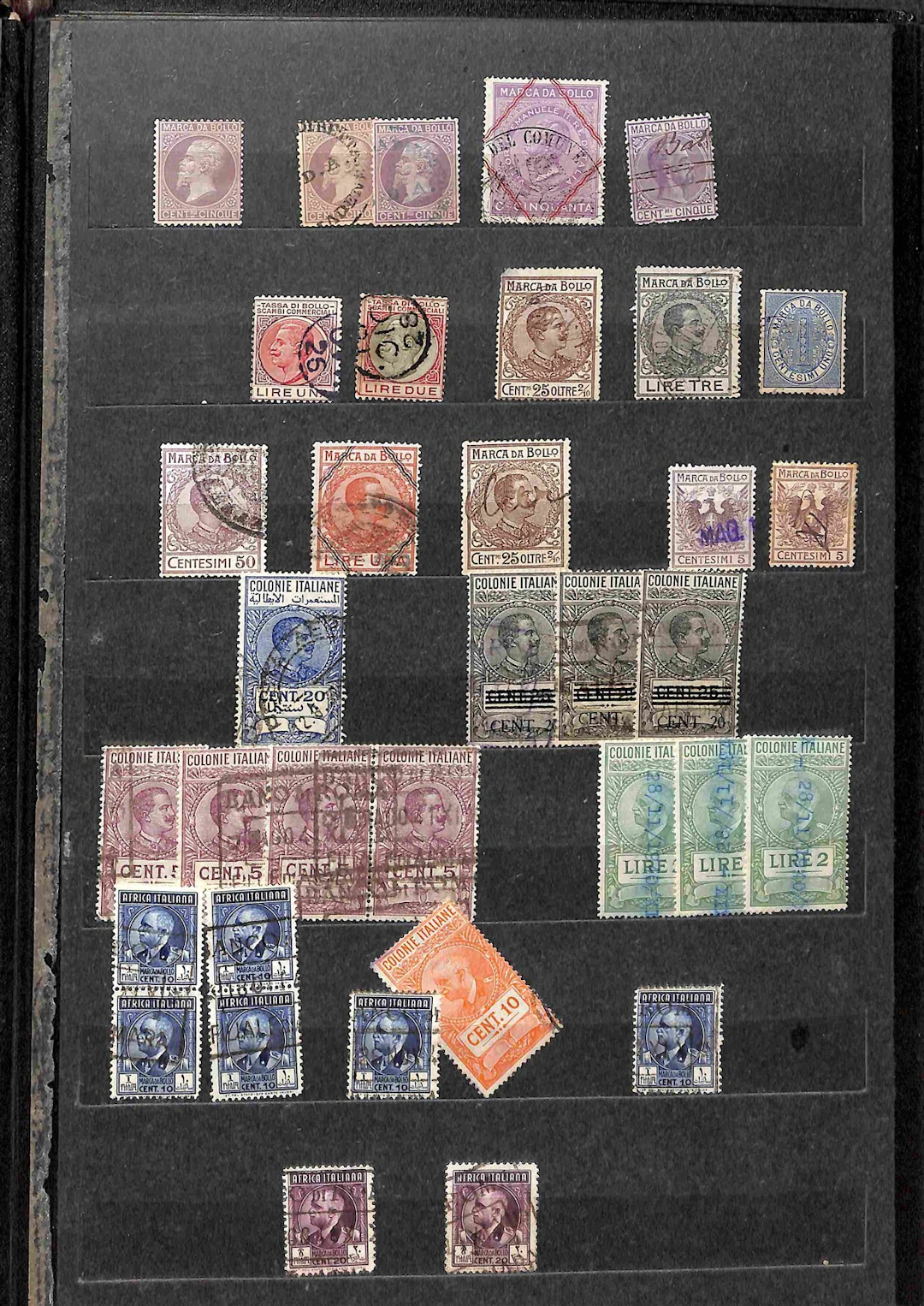 Lotti e Collezioni - Area Italiana - MARCHE DA BOLLO - 1854/1991 Piccola