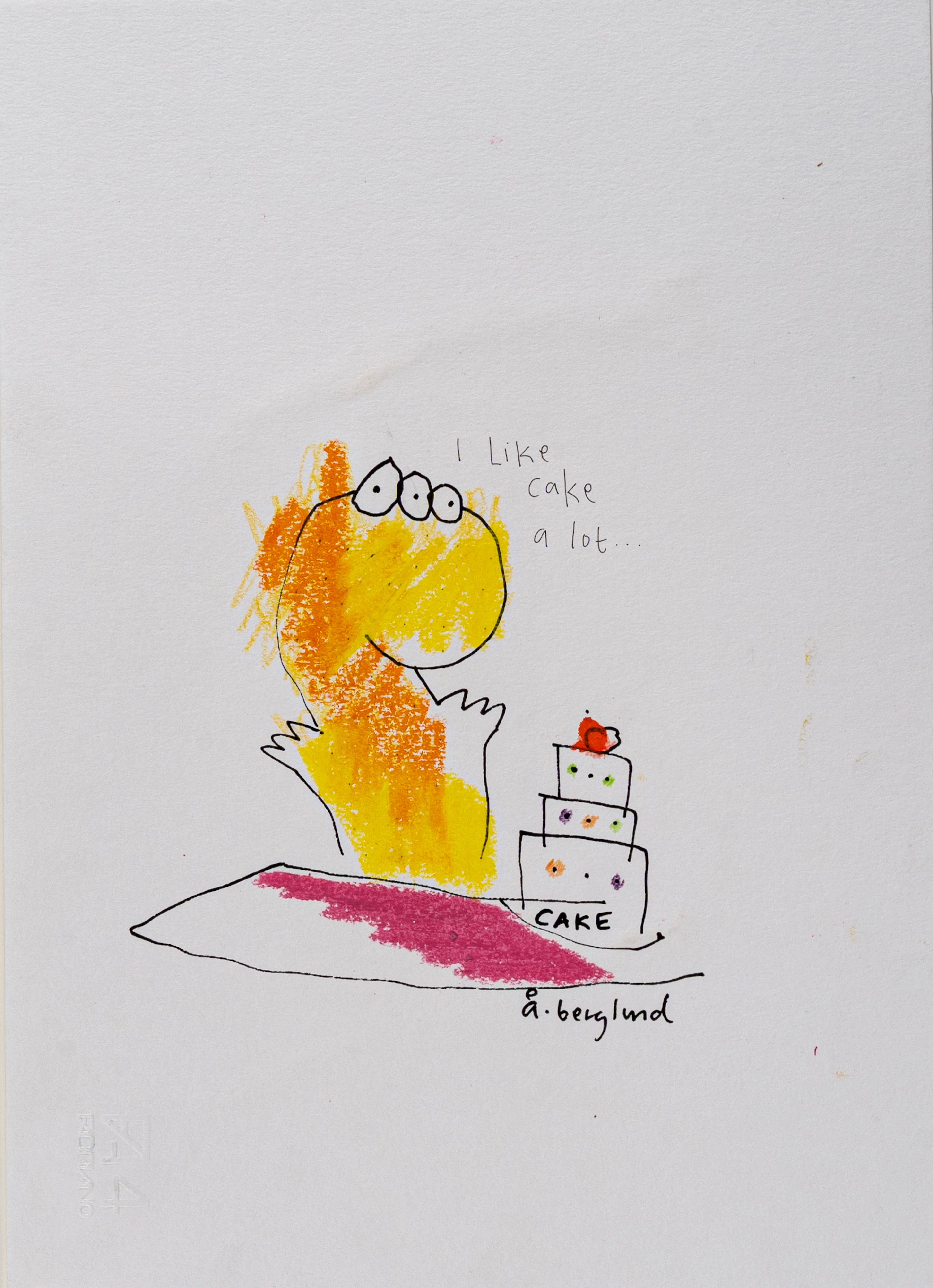 ASA BERGLUND Senza titolo Serigrafia e tecnica mista su carta 33 x