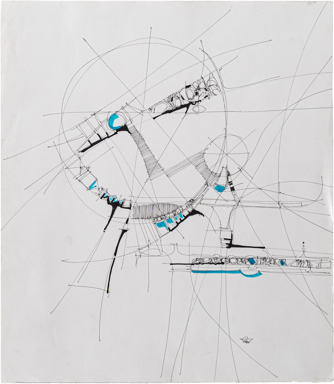 SILVANO ZANCHI Senza titolo Tecnica mista su cartoncino 40 x 35 cm