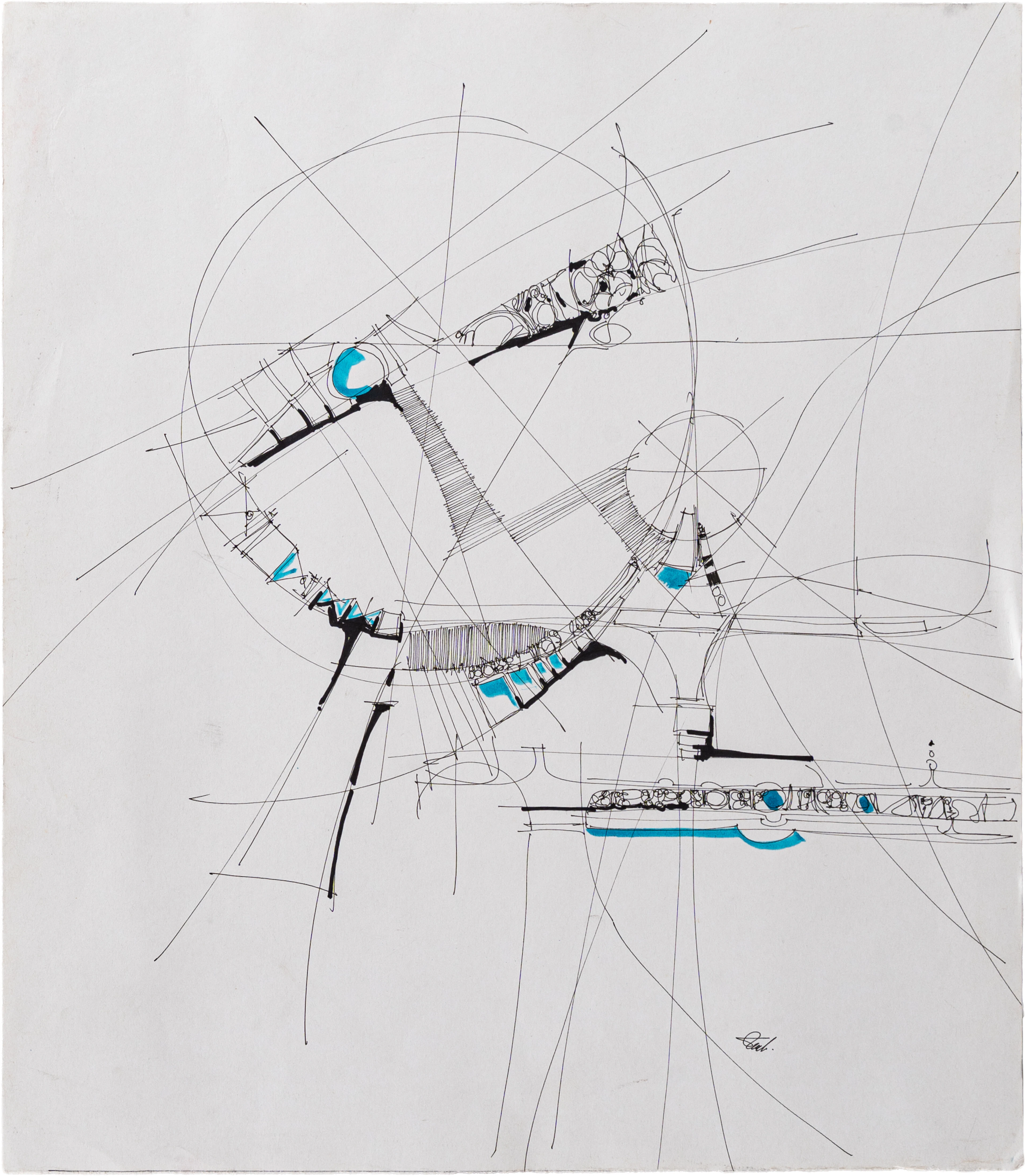 SILVANO ZANCHI Senza titolo Tecnica mista su cartoncino 40 x 35 cm