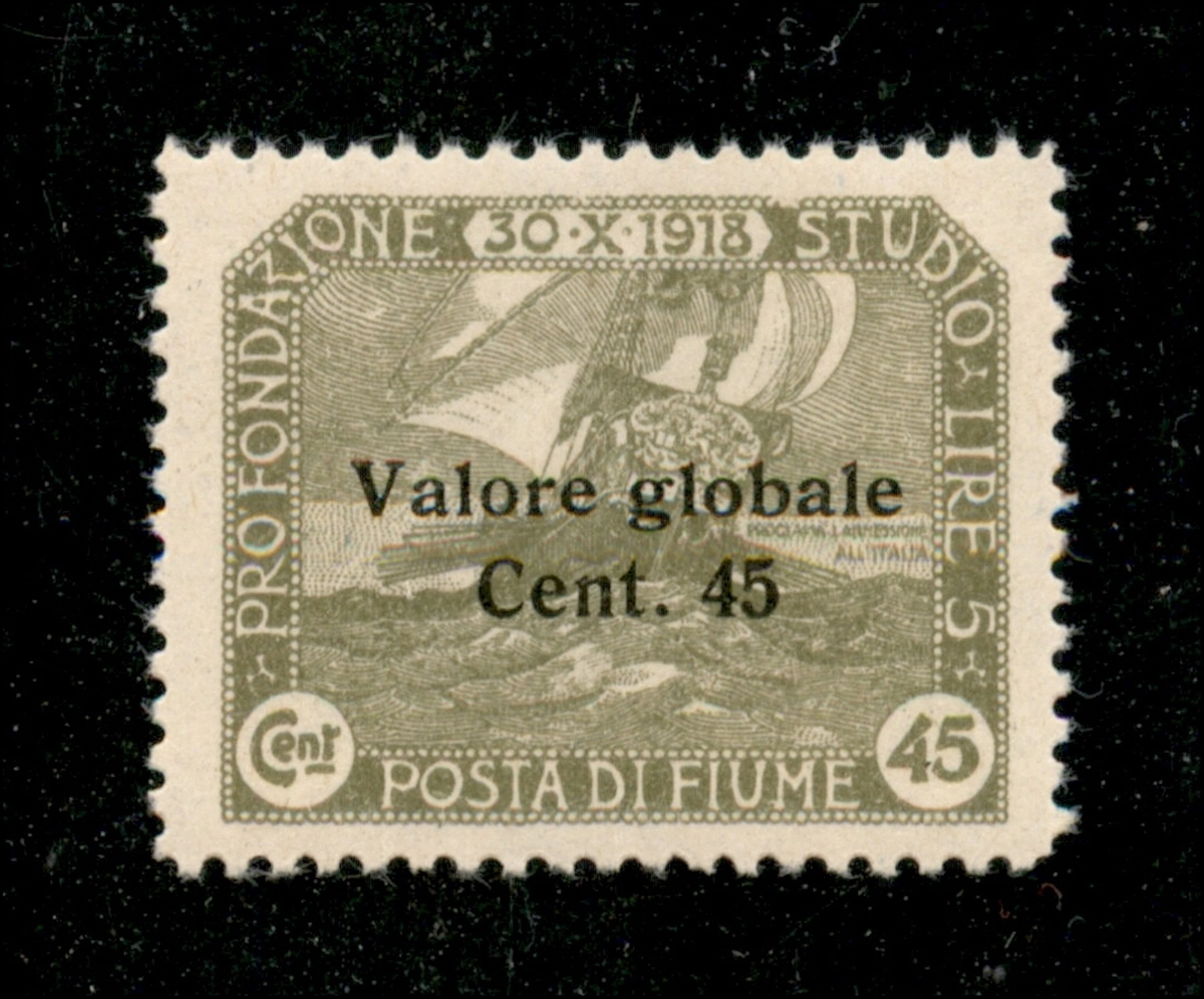 Occupazioni I guerra mondiale - Fiume - 1920 Esemplare del 45 cent