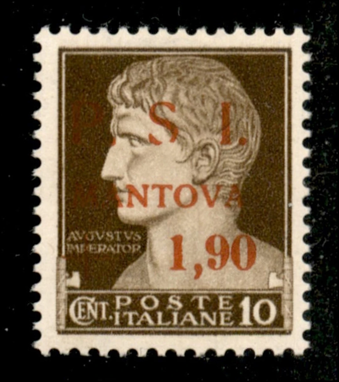 C.L.N. - Mantova - 1945 - Non Emesso 10 cent + 1,90 lire (12w) senza