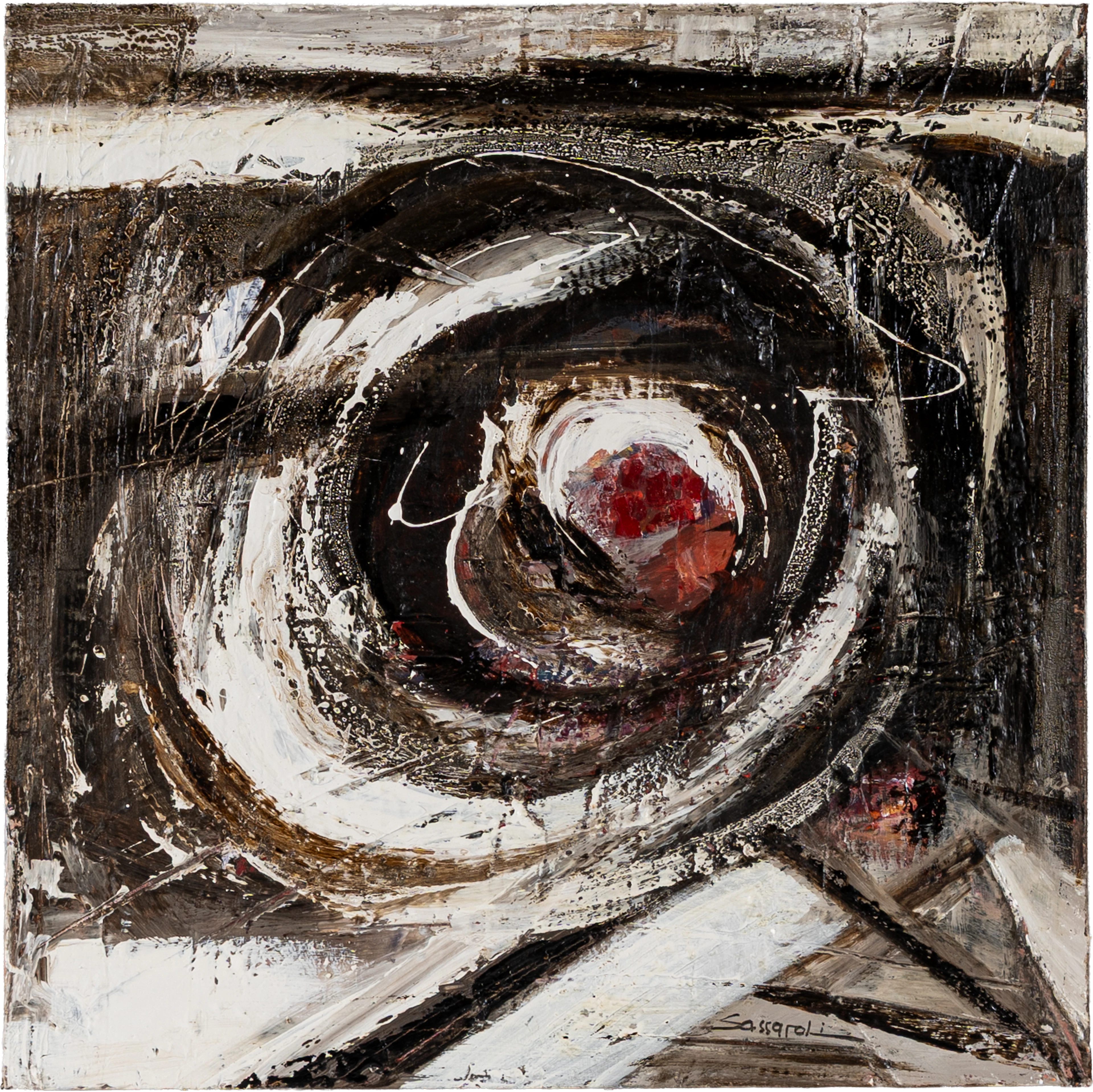 CARLA SASSAROLI Eros 2015 Tecnica mista su tela 40 x 40 cm Firmata