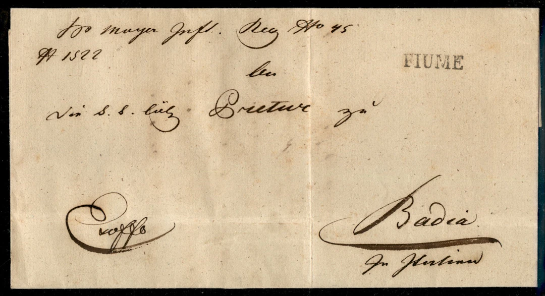Prefilateliche - Italia - Periodo Austro Ungarico Lettera in franchigia